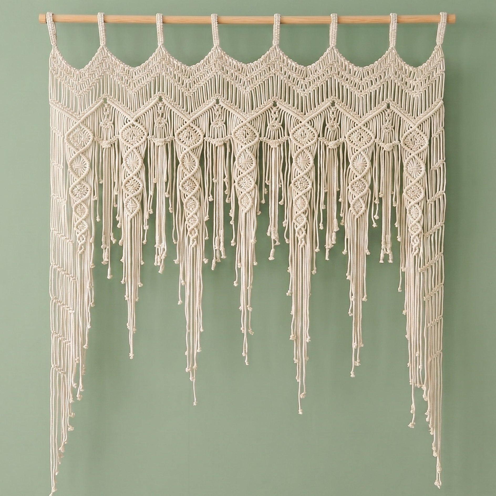 Macrame Curtain for Bohemian Home Decor and Privacy Style C25