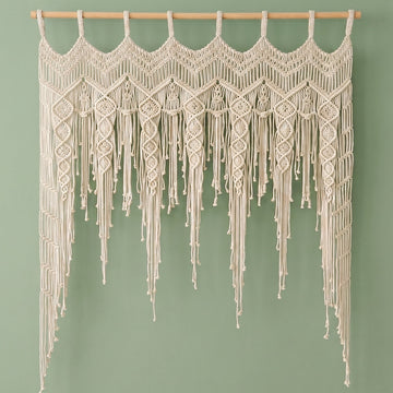 Macrame Curtain for Bohemian Home Decor and Privacy Style C25