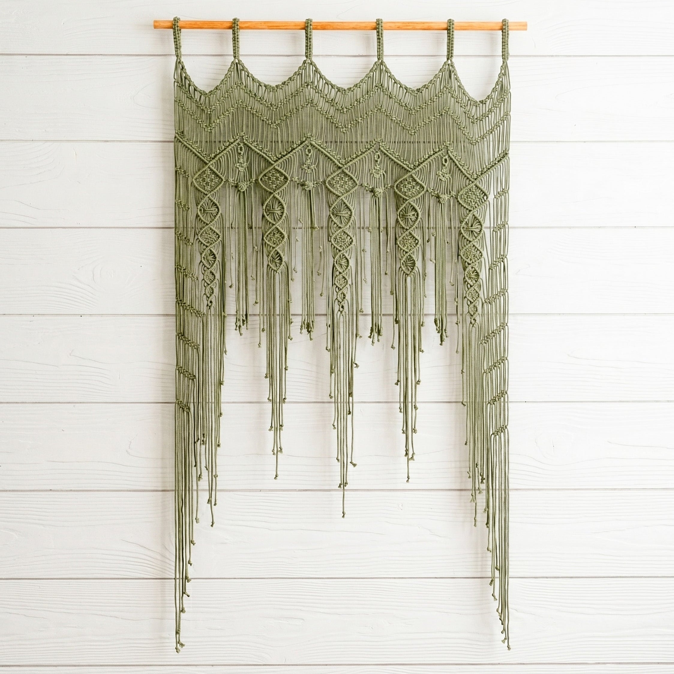 Macrame Curtain for Bohemian Home Decor and Privacy Style C25
