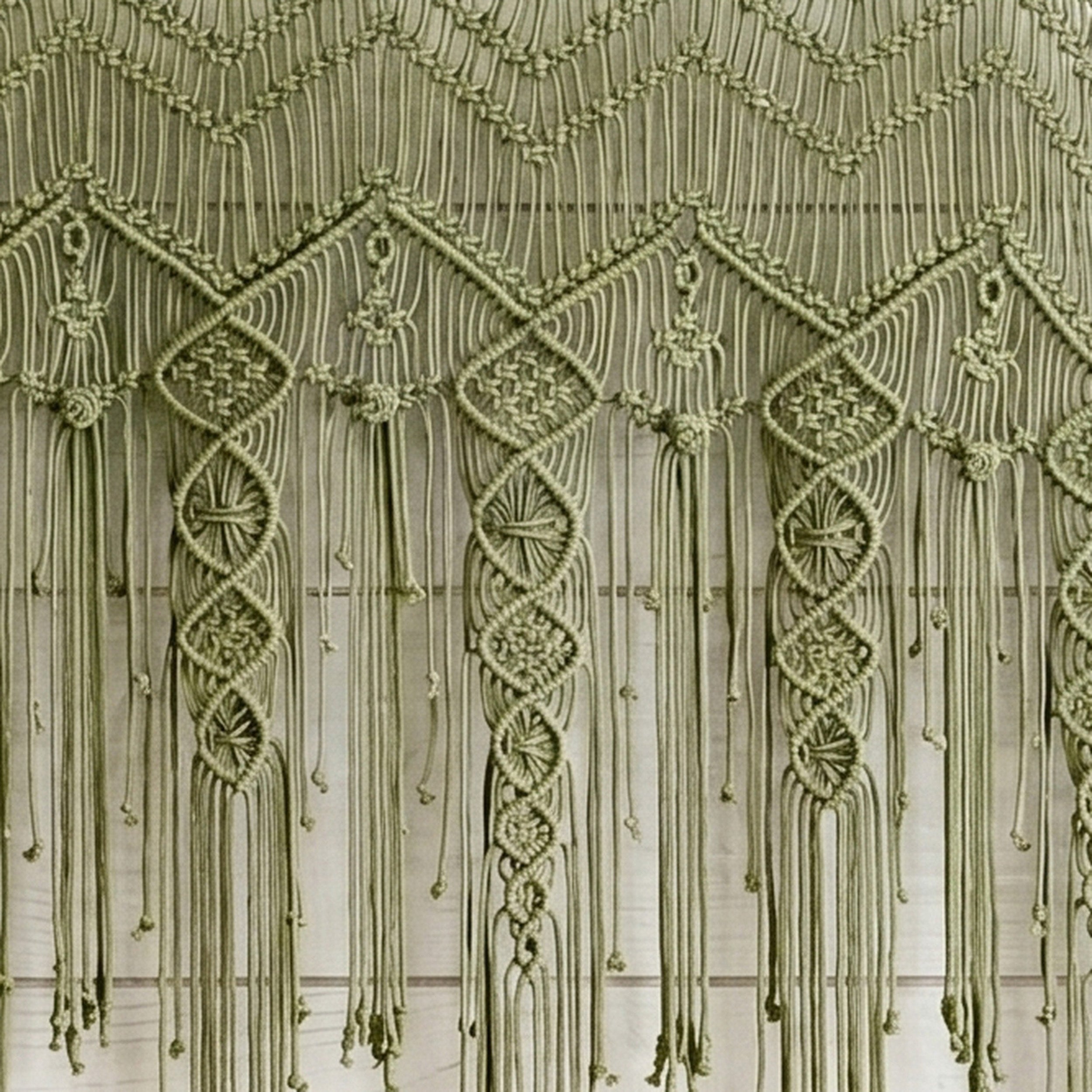 Macrame Curtain for Bohemian Home Decor and Privacy Style C25