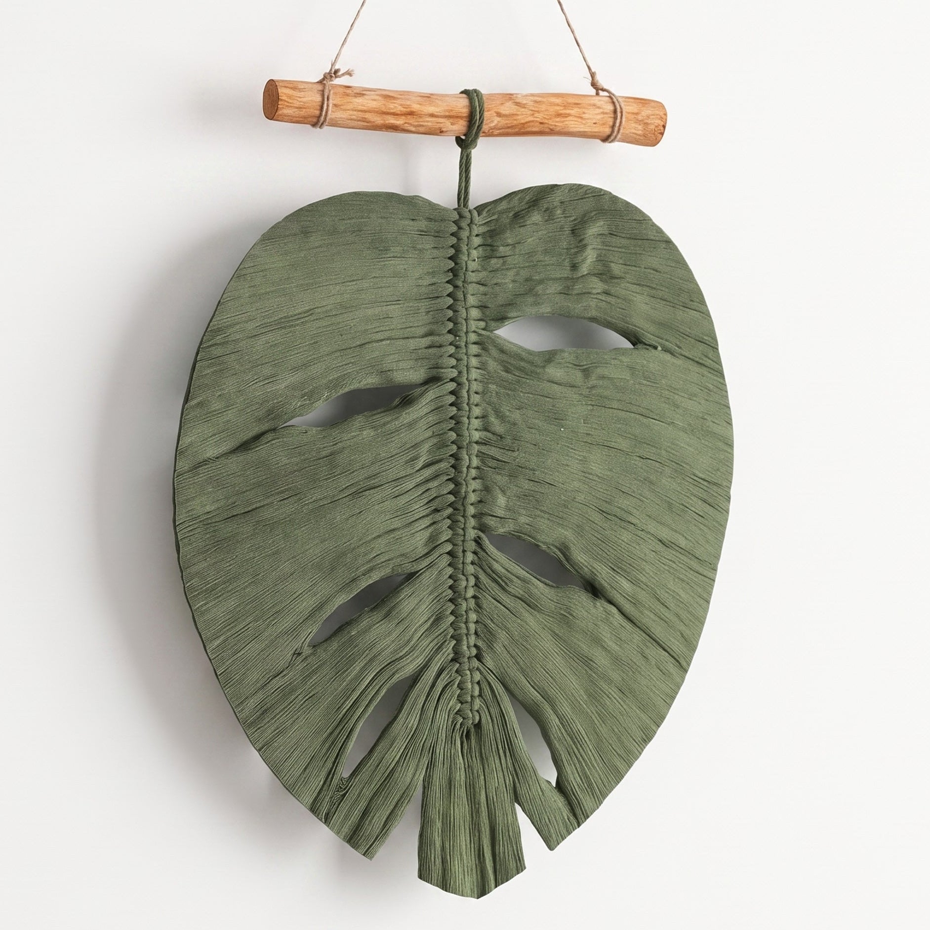 Macrame Leaves Wall Hanging Cotton for Botanical Decor L41