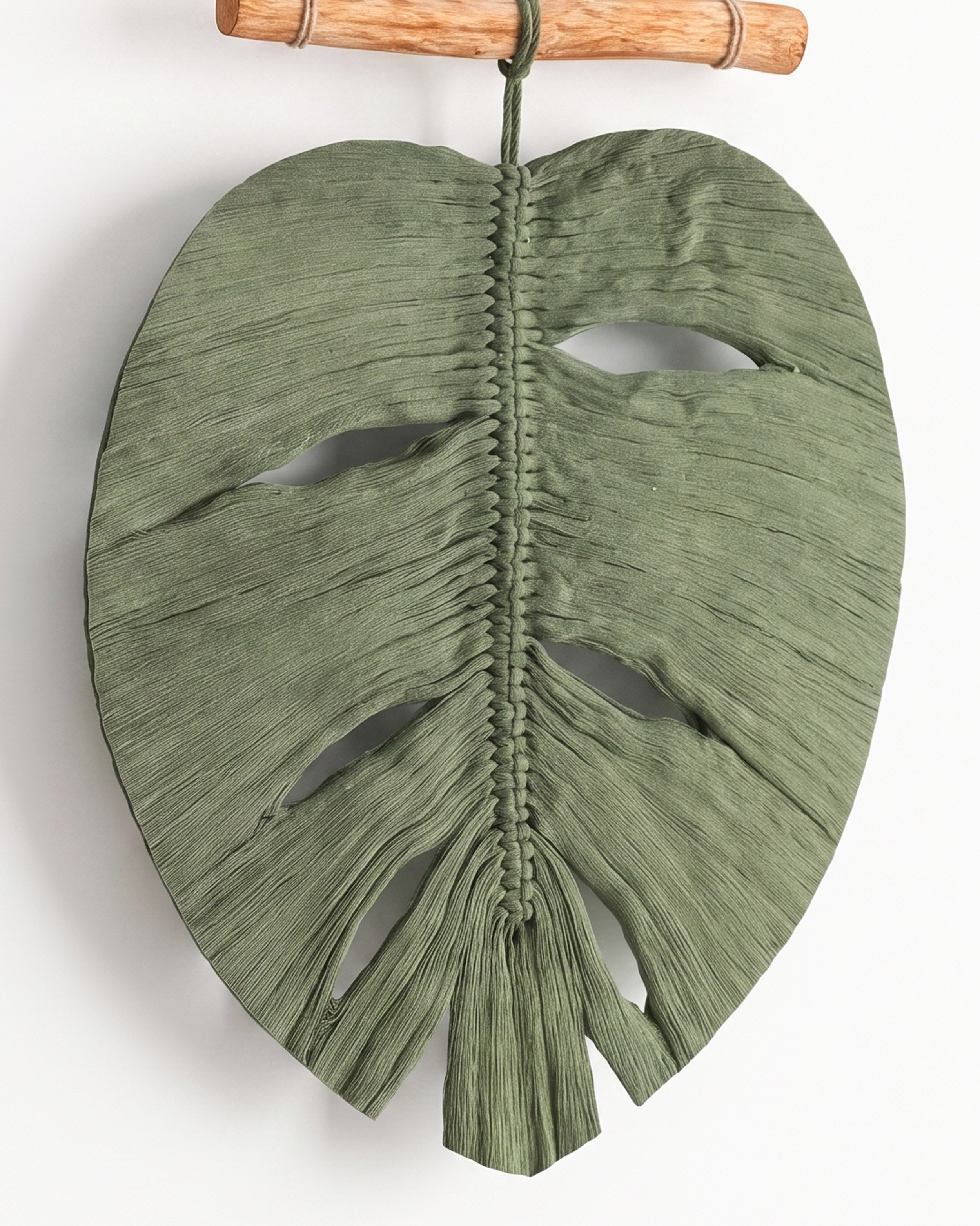 Macrame Leaves Wall Hanging Cotton for Botanical Decor L41
