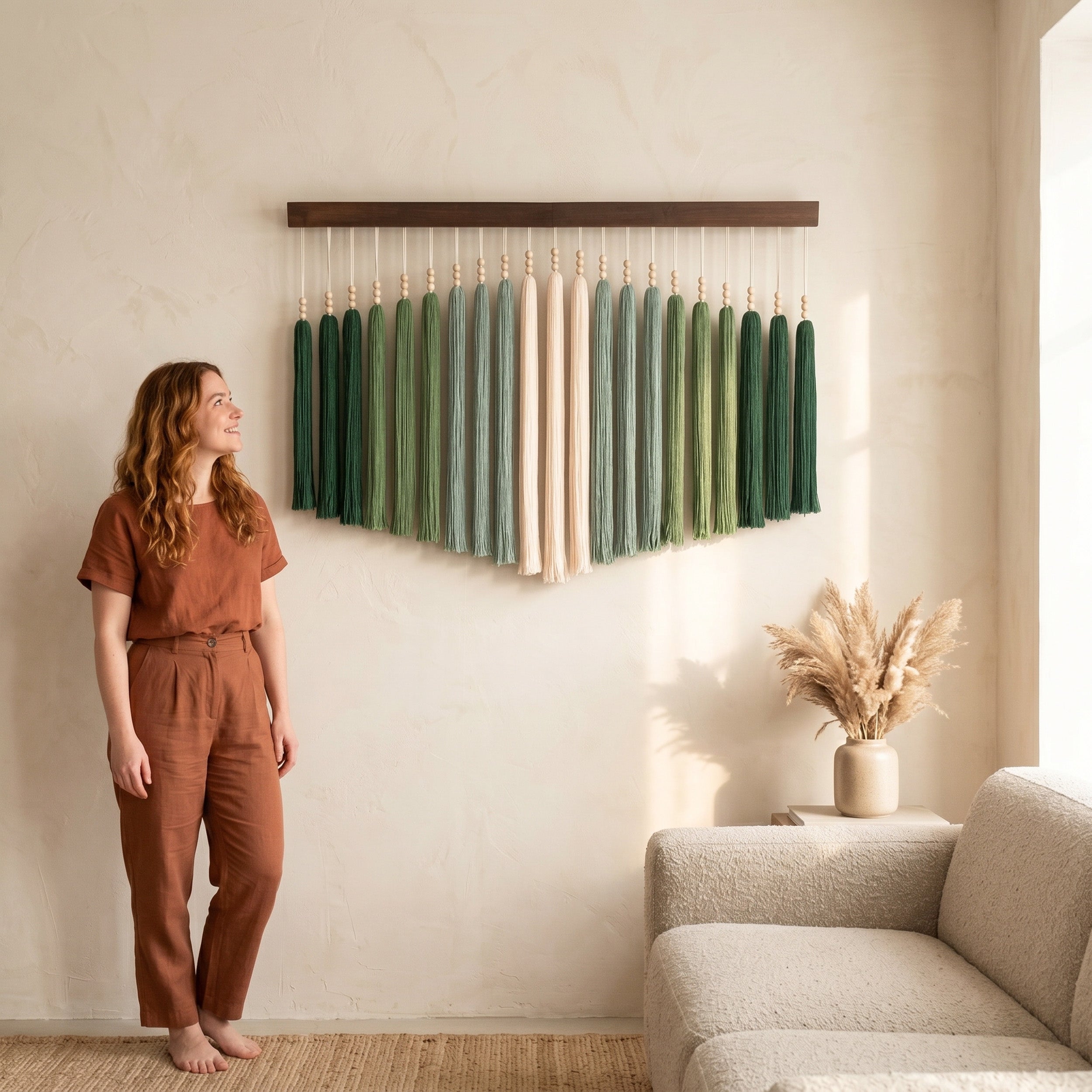 Equilibrium Fiber Wall Hanging Fiber Art for Boho Wall Decor U49