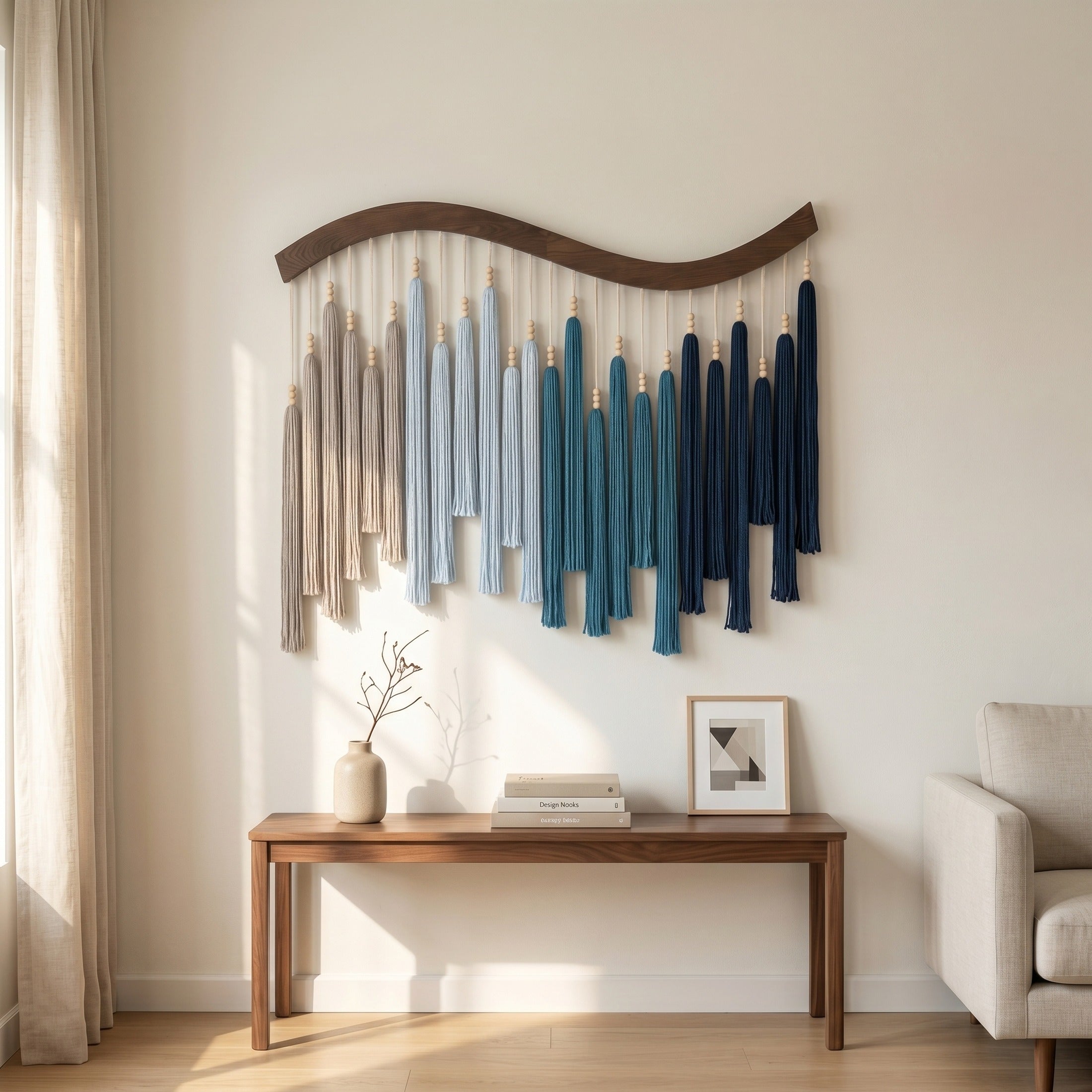 Arcadia Wall Art Macrame Wood Decorative Wall Art Boho Home U44