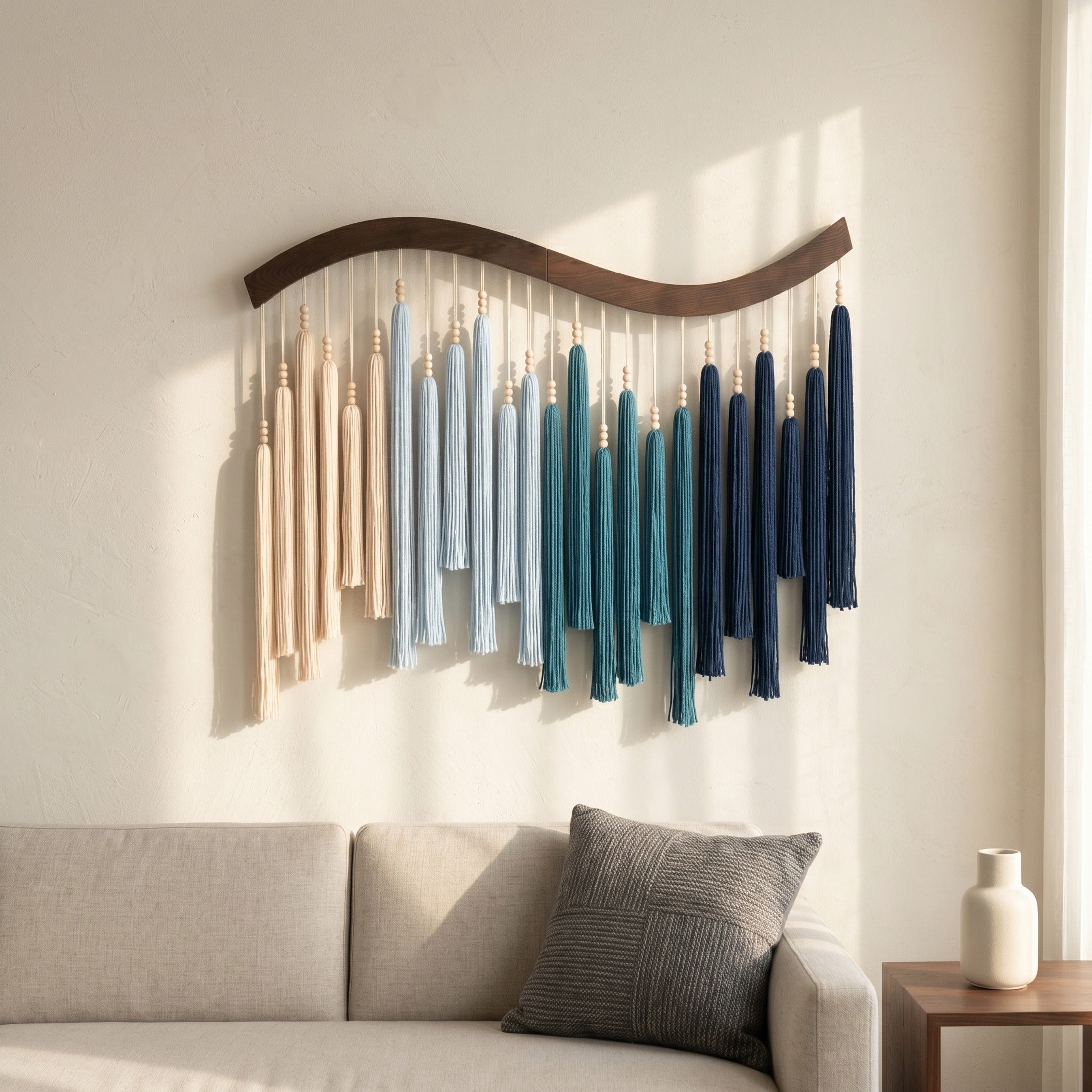 Arcadia Wall Art Macrame Wood for Boho Wall Decor Home U44