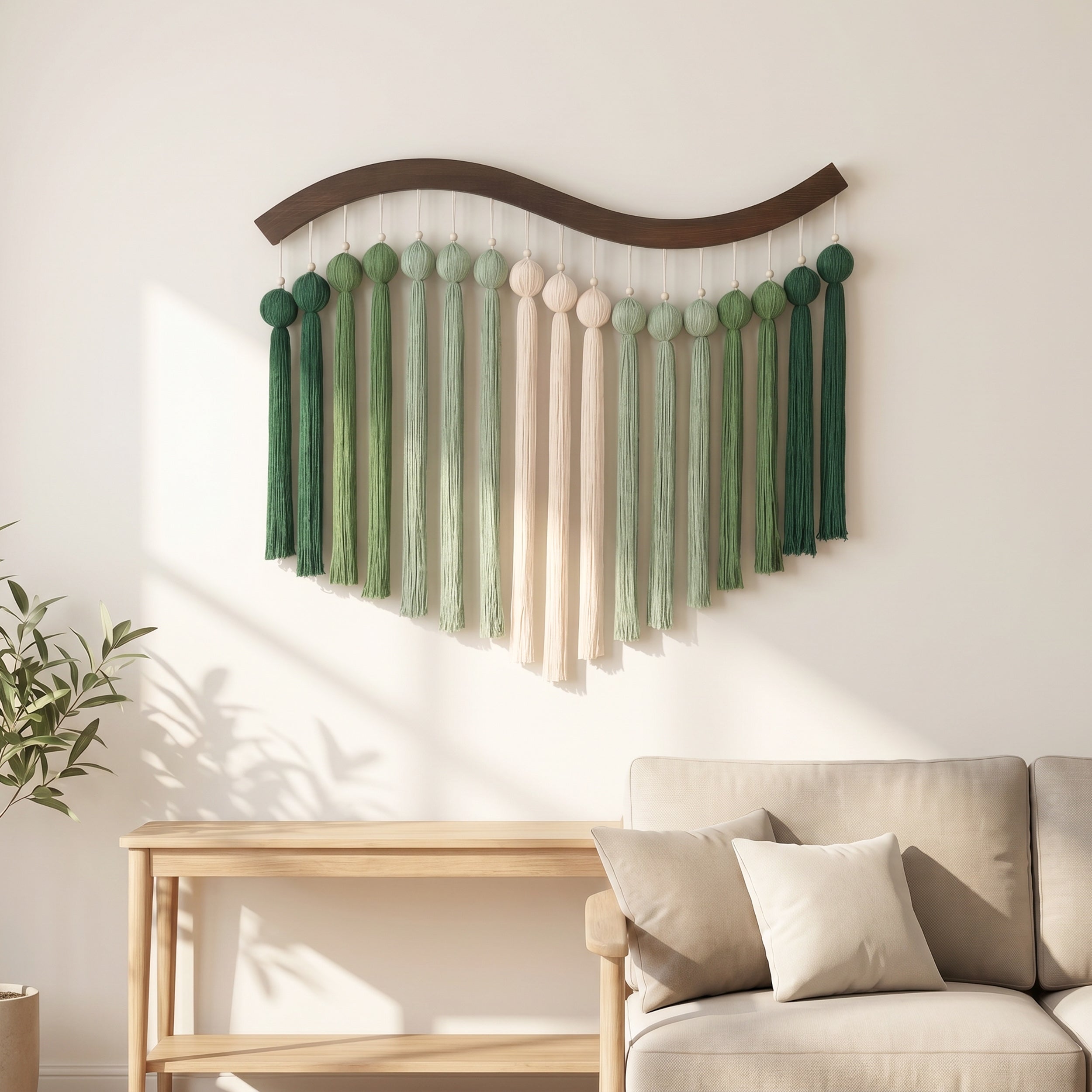 Rhythm Arc Fiber Wall Hanging Fiber Woven Wall Art for Home U47