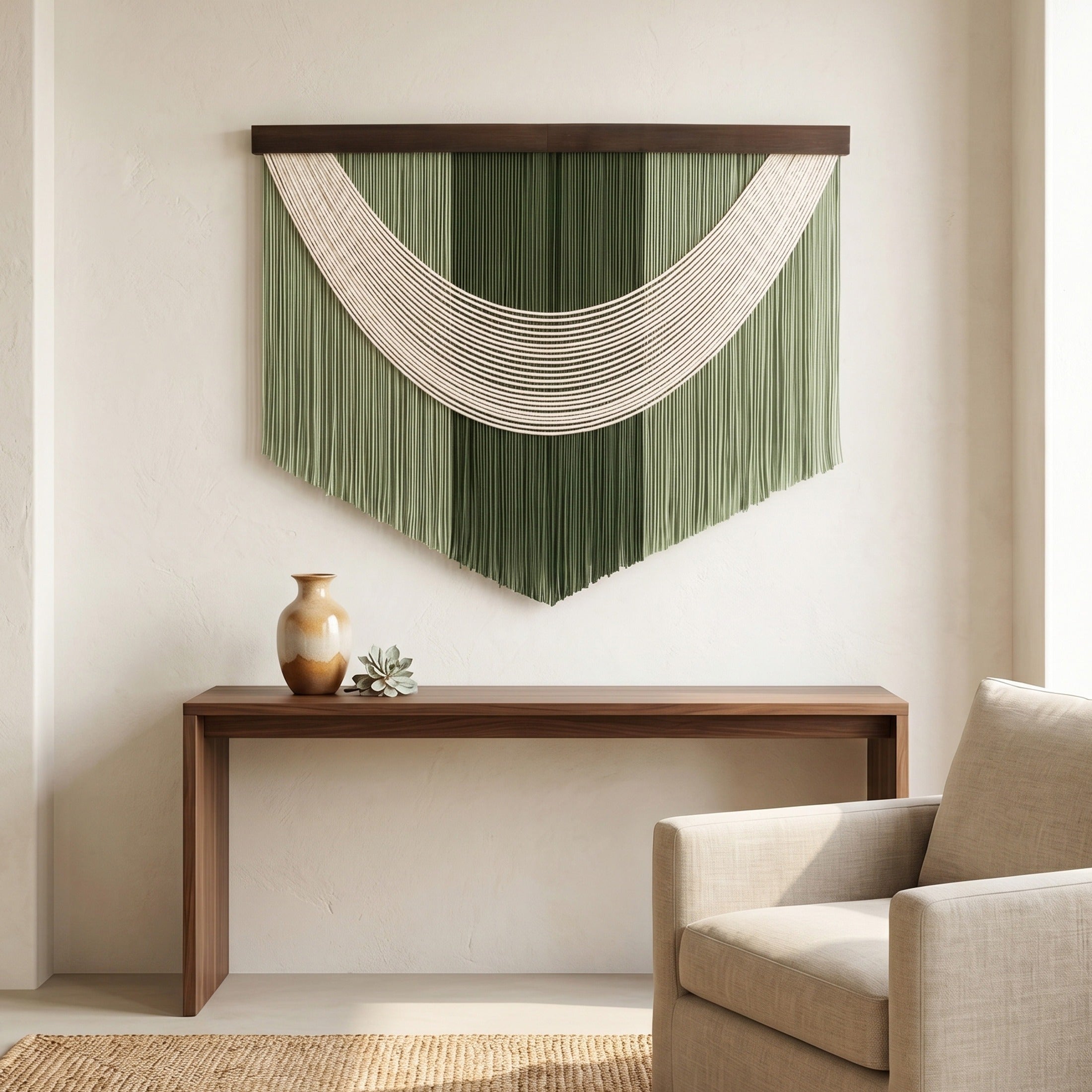 Love Nest Fiber Wall Hanging Boho Wall Decor for Nursery U50