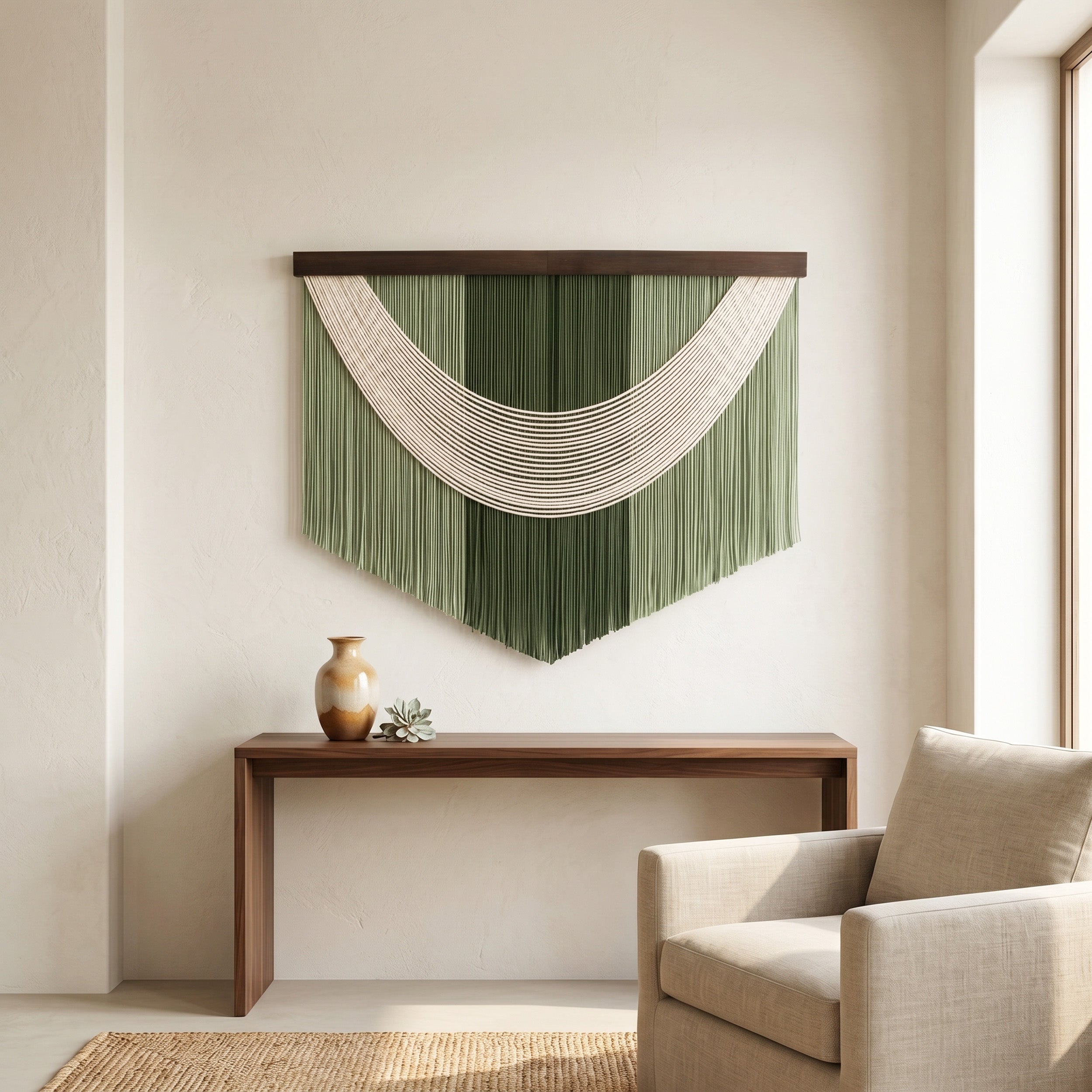 Love Nest Fiber Wall Hanging Boho Wall Decor for Nursery U50