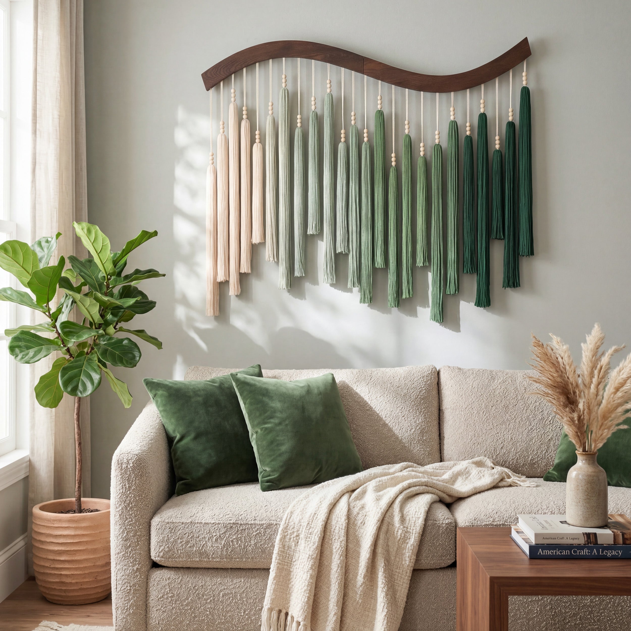 Arcadia Wall Art Macrame Wood Boho Wall Decor for Home U44