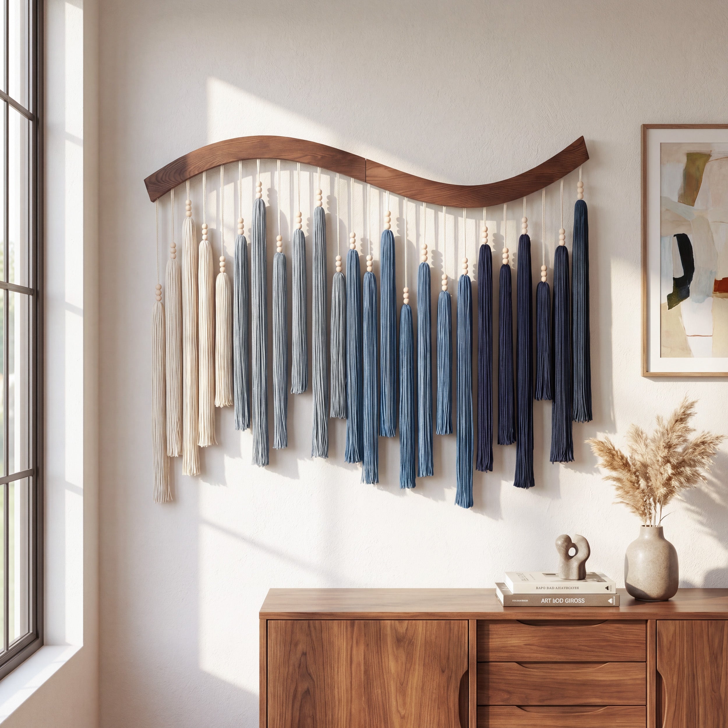 Arcadia Wall Art Macrame Wood Boho Wall Decor for Home U44