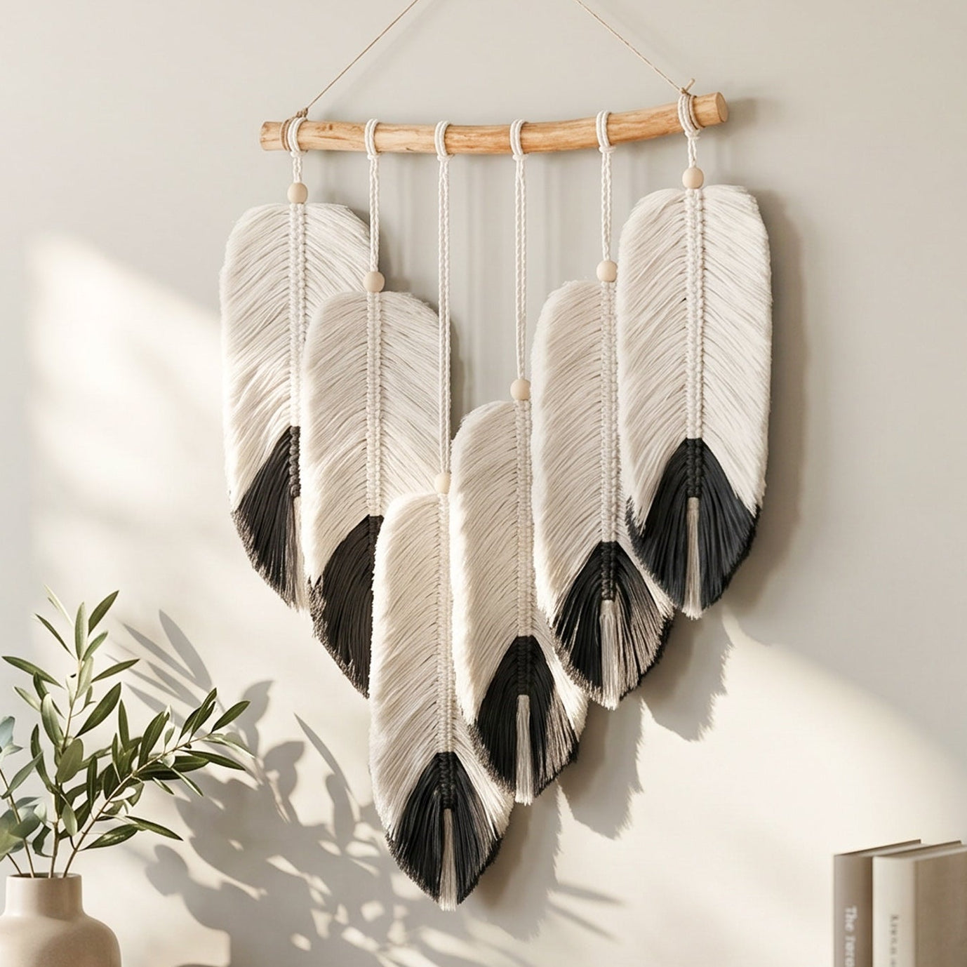 Macrame Leaves Wall Hanging Statement Wall Decor L05