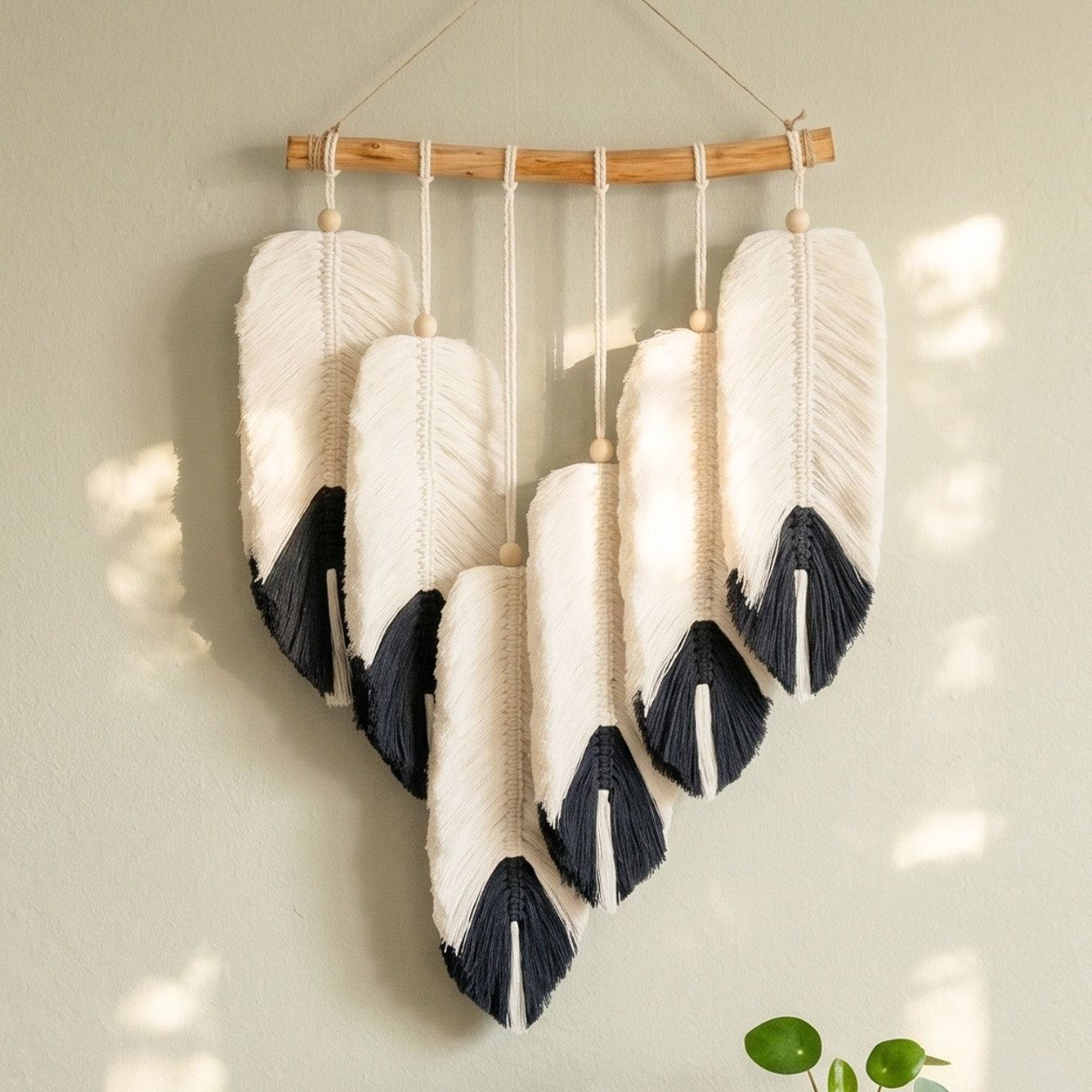 Macrame Leaves Wall Hanging Statement Wall Decor L05