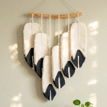 Macrame Leaves Wall Hanging Statement Wall Decor L05