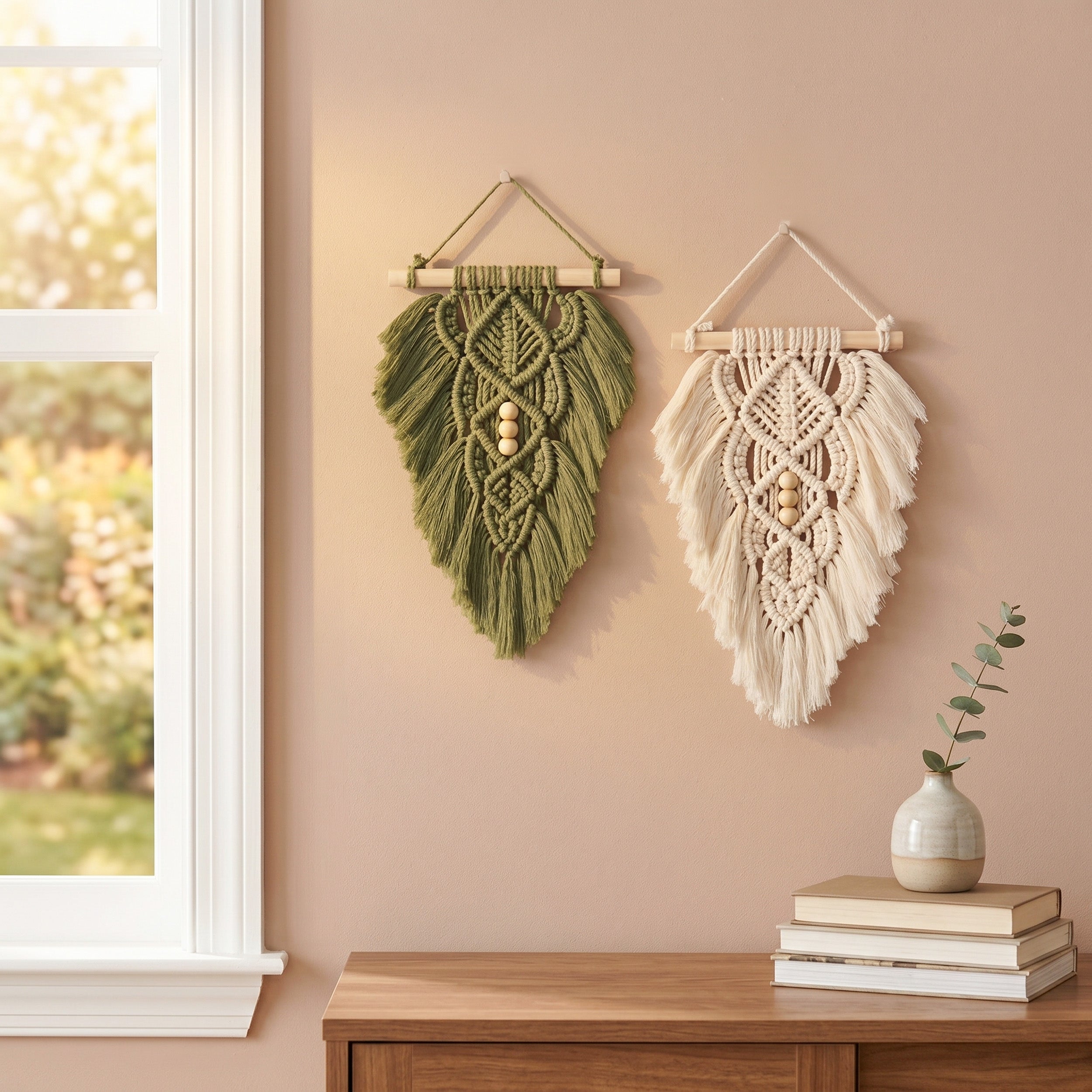 Macrame Leaf Wall Hanging Macrame for Fiber Wall Art L32