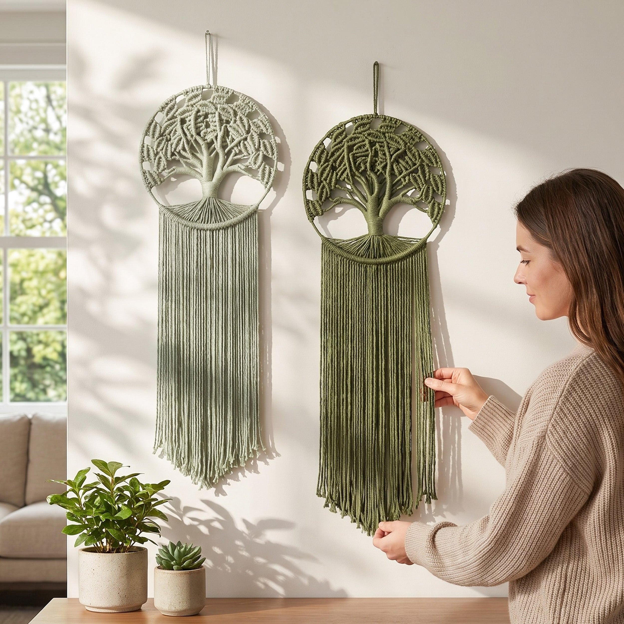 Macrame Tree Of Life Wall Hanging Boho Wall Decor V41