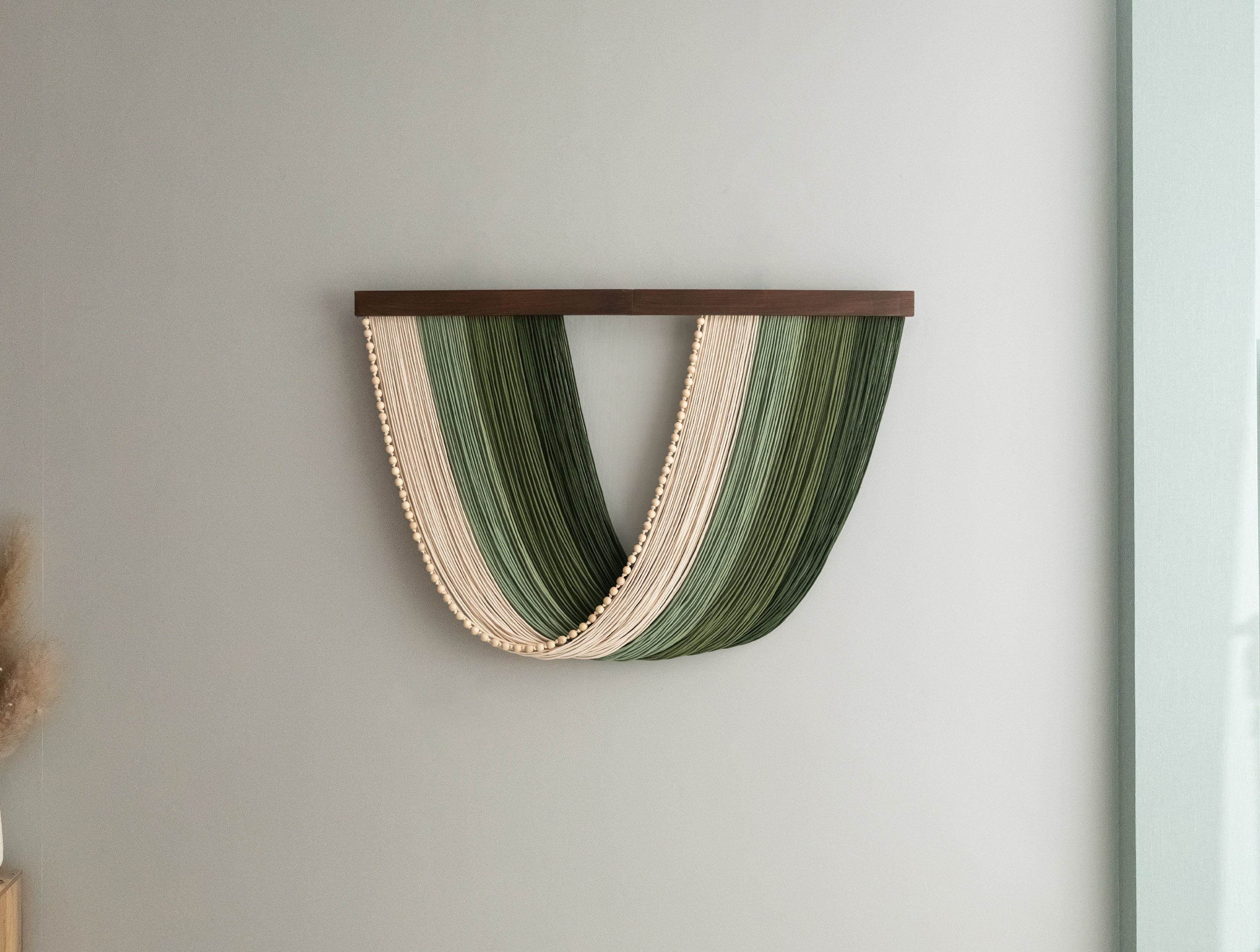 Macrame Fiber Wall Hanging For Cozy Boho Home Wall Decor