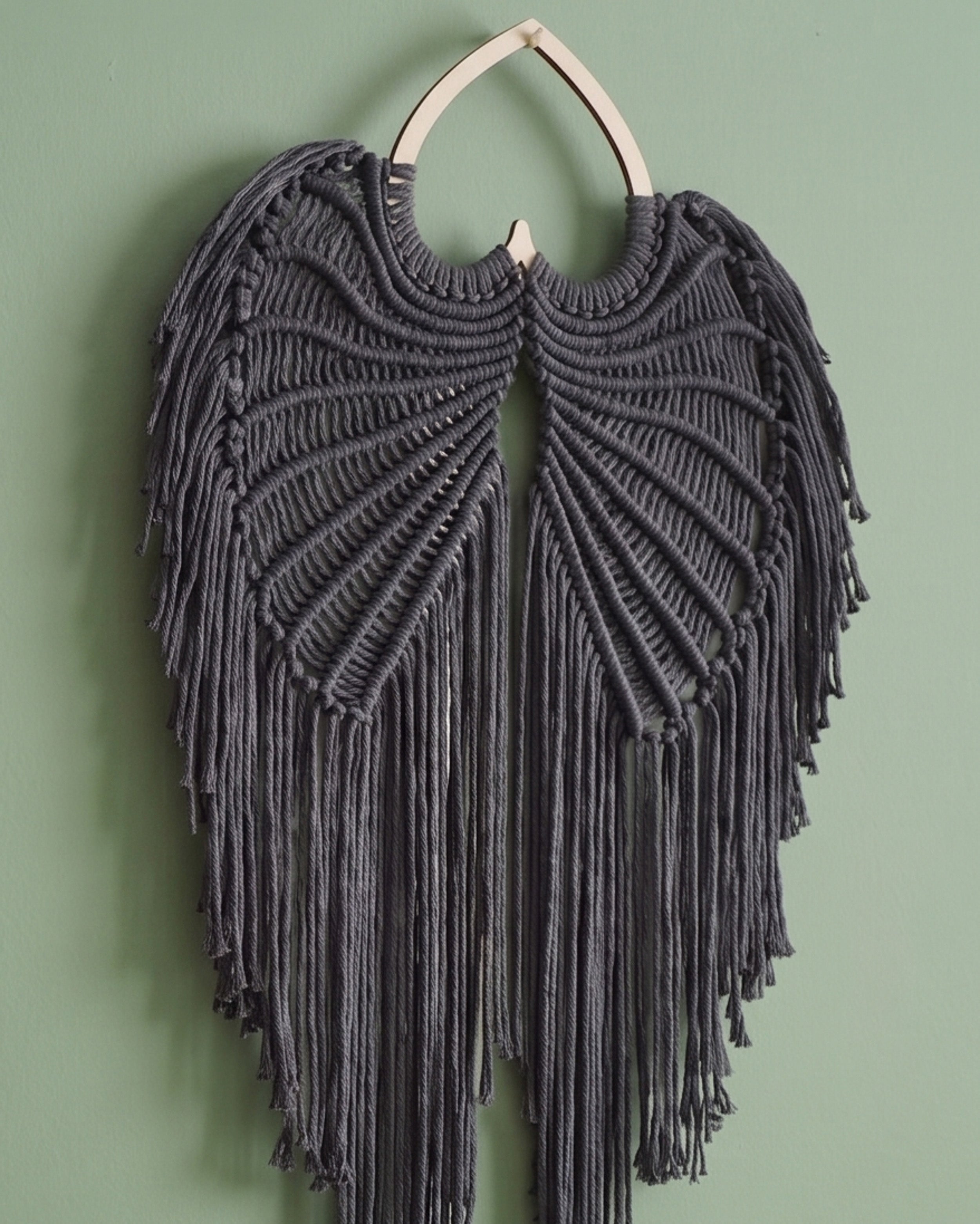 Macrame Angel Wings Halloween Decor for Halloween Wall Decor W53