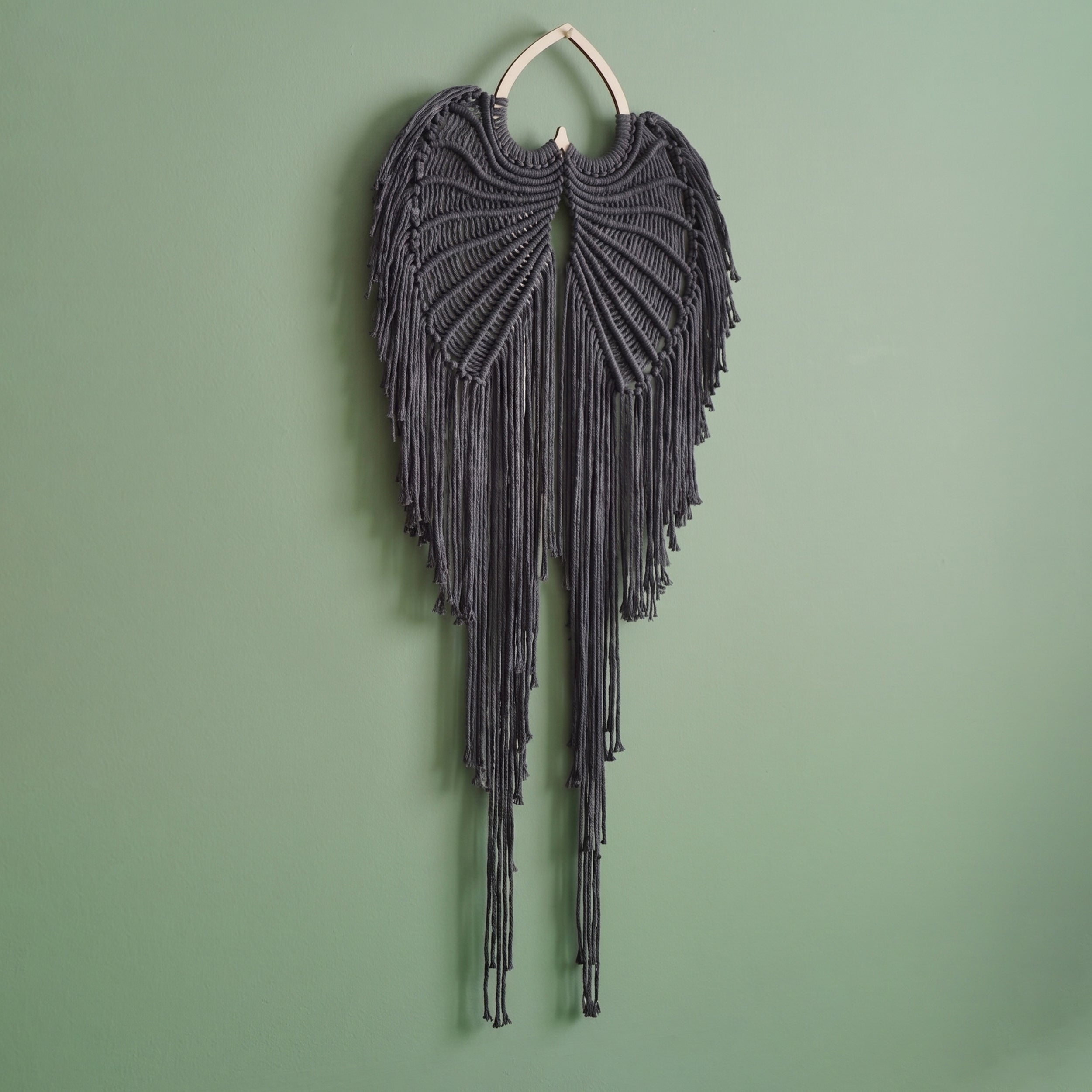 Macrame Angel Wings Halloween Decor for Halloween Wall Decor W53