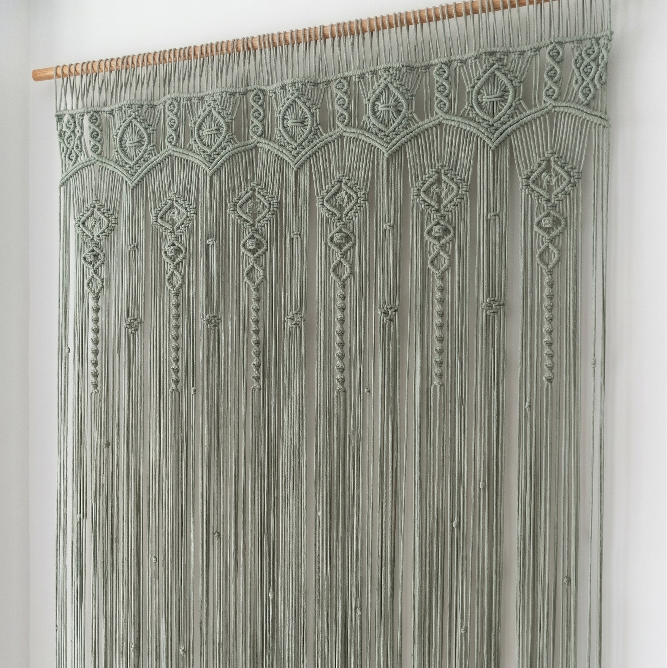 Macrame Curtain for Boho Interior Decor and Woven Art C26
