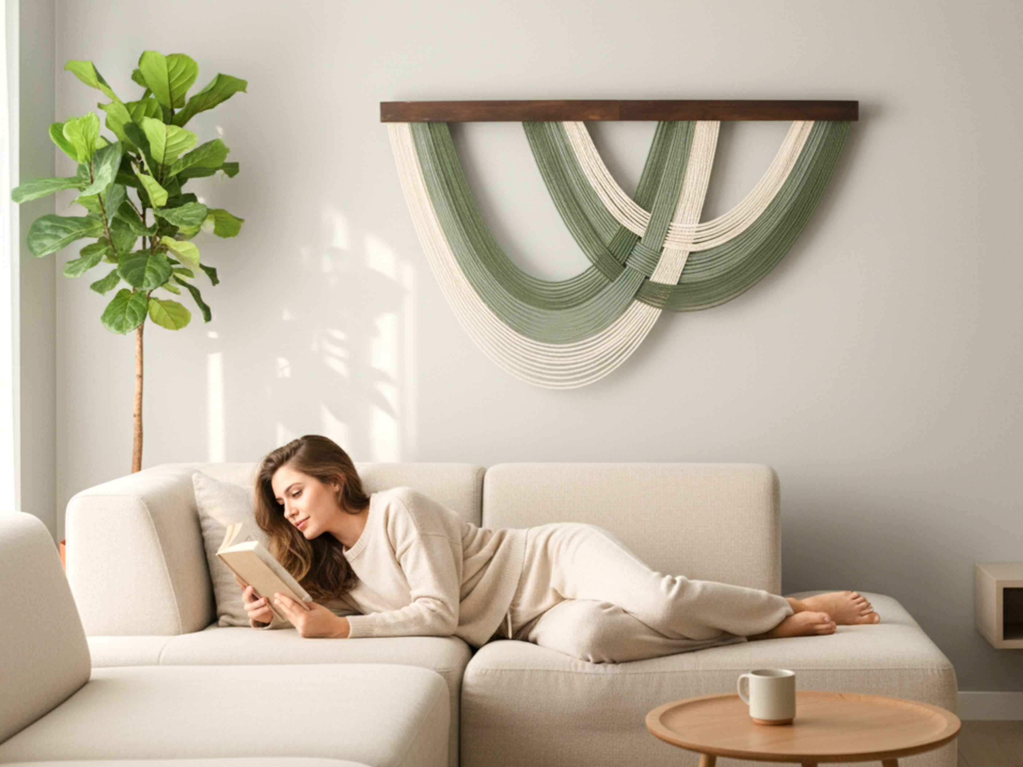 The Ocean Macrame Wall Hanging – Boho Wall Art for Modern Homes V91