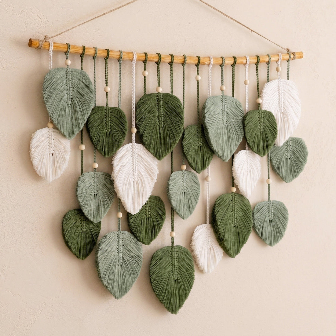Macrame Leaves Wall Hanging Leaf Wall Decor for Home L03