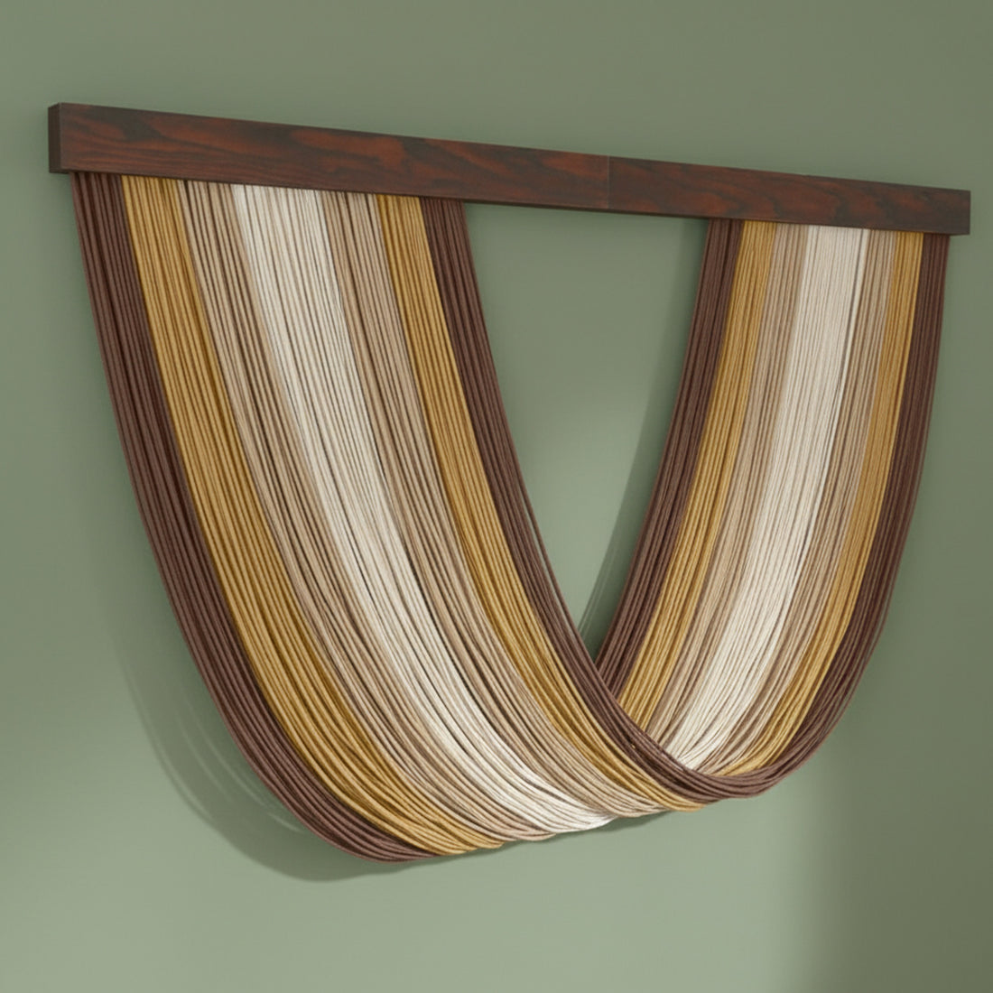 Zen Lines Macrame Wall Hanging – Boho Fiber Wall Art Decor V34