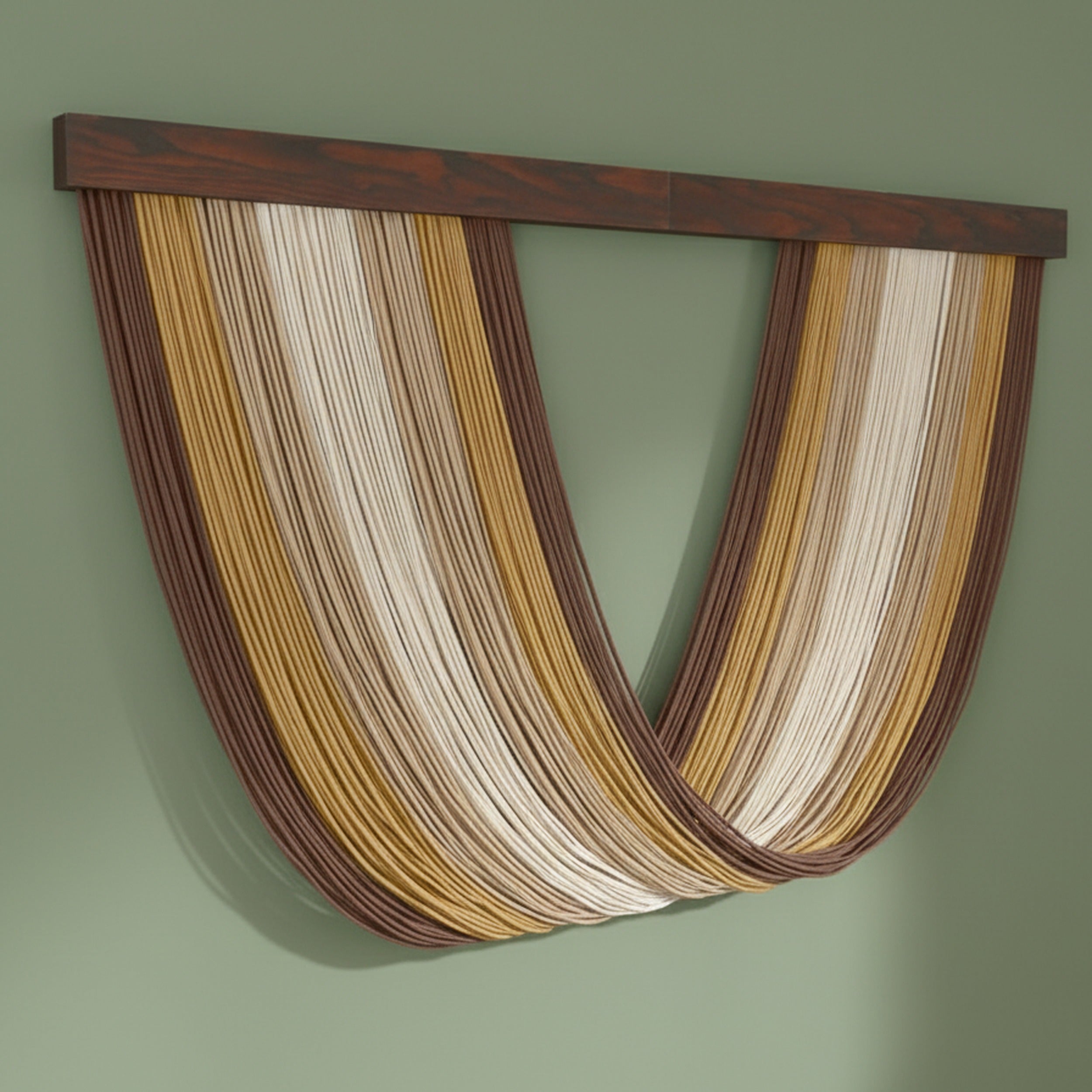 Zen Lines Macrame Wall Hanging - Earthy Boho Decor V34