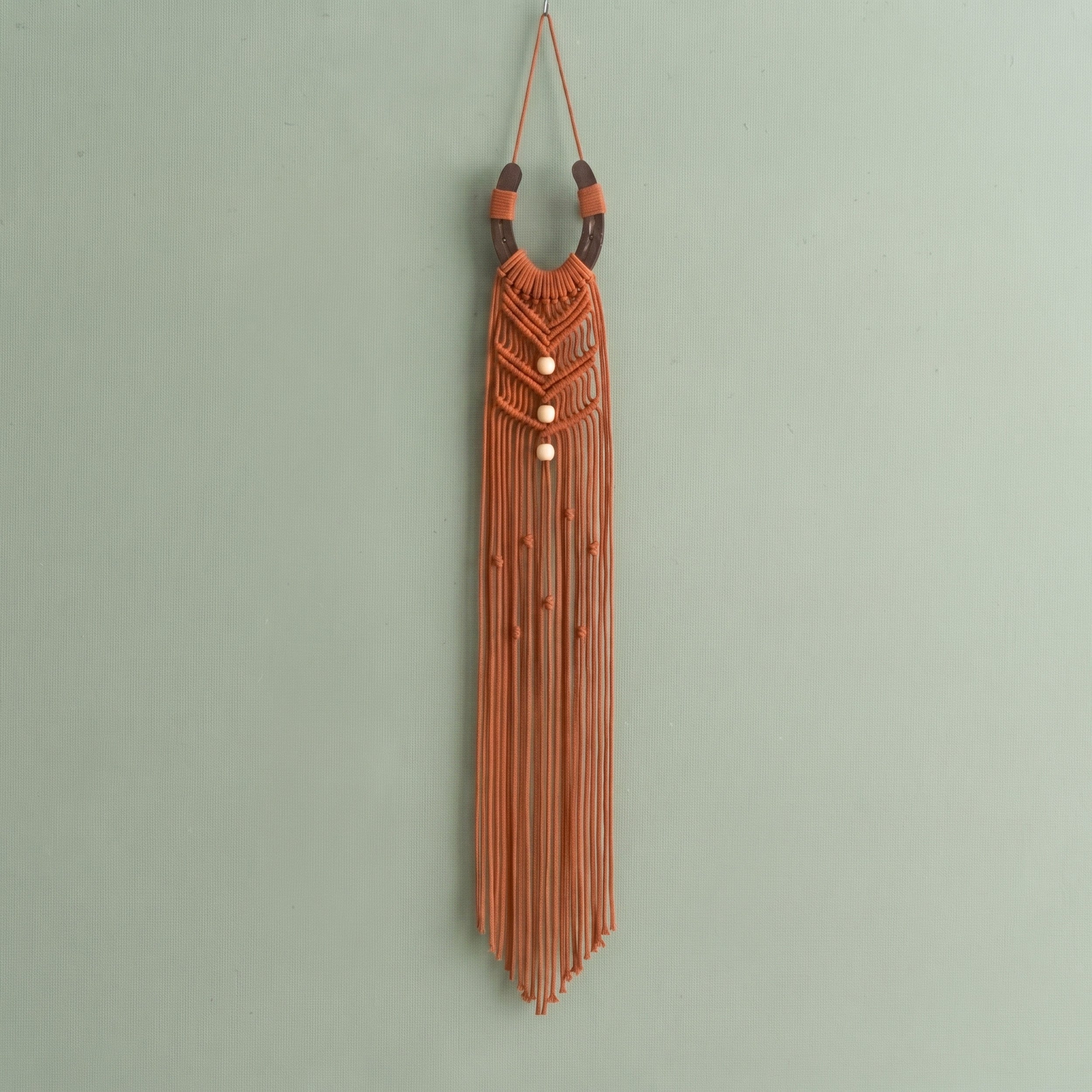 Macrame Horseshoe Wall Hanging Decor Wood Boho Wall Decor U39