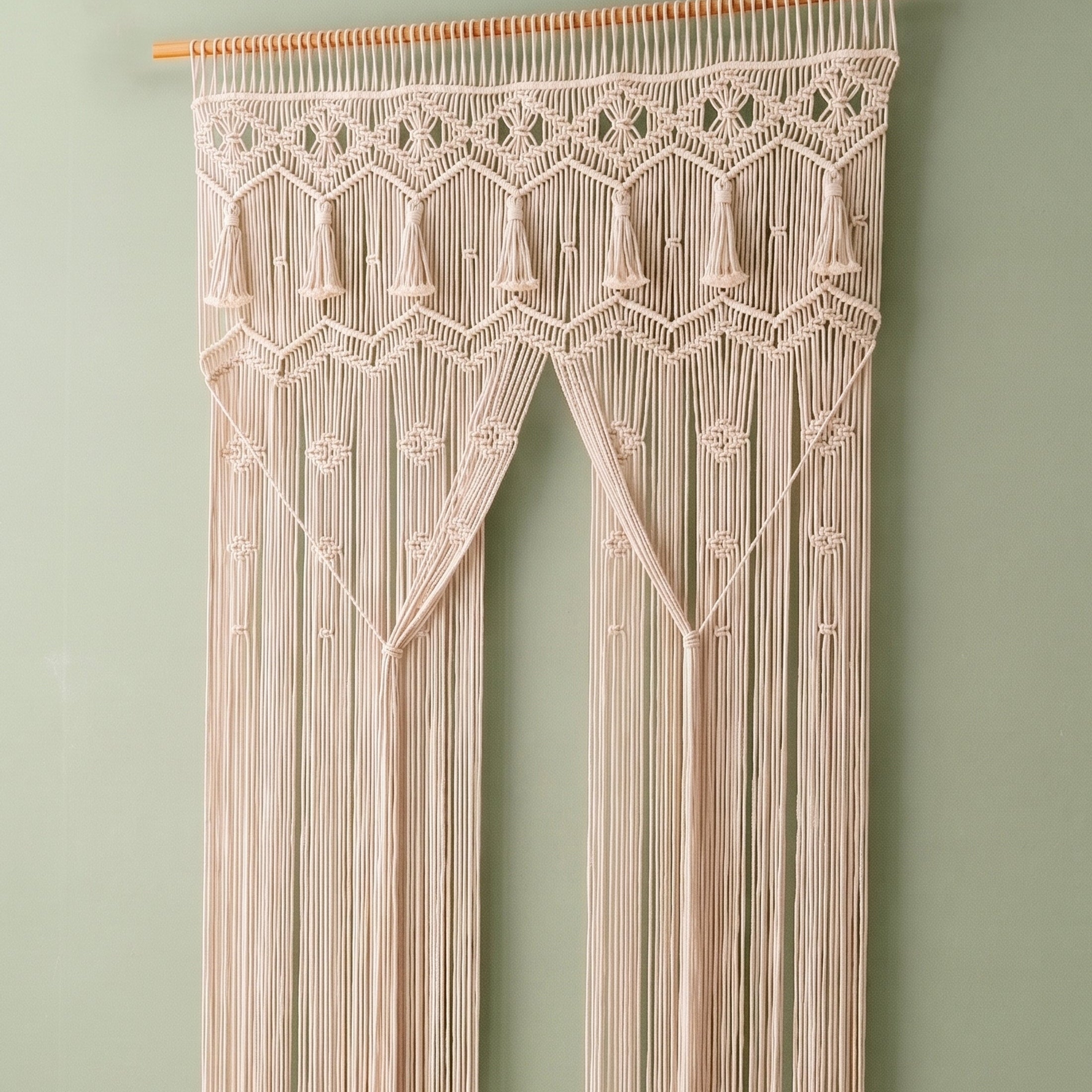 Macrame Curtain for Handmade Home Decor and Bohemian Style C28