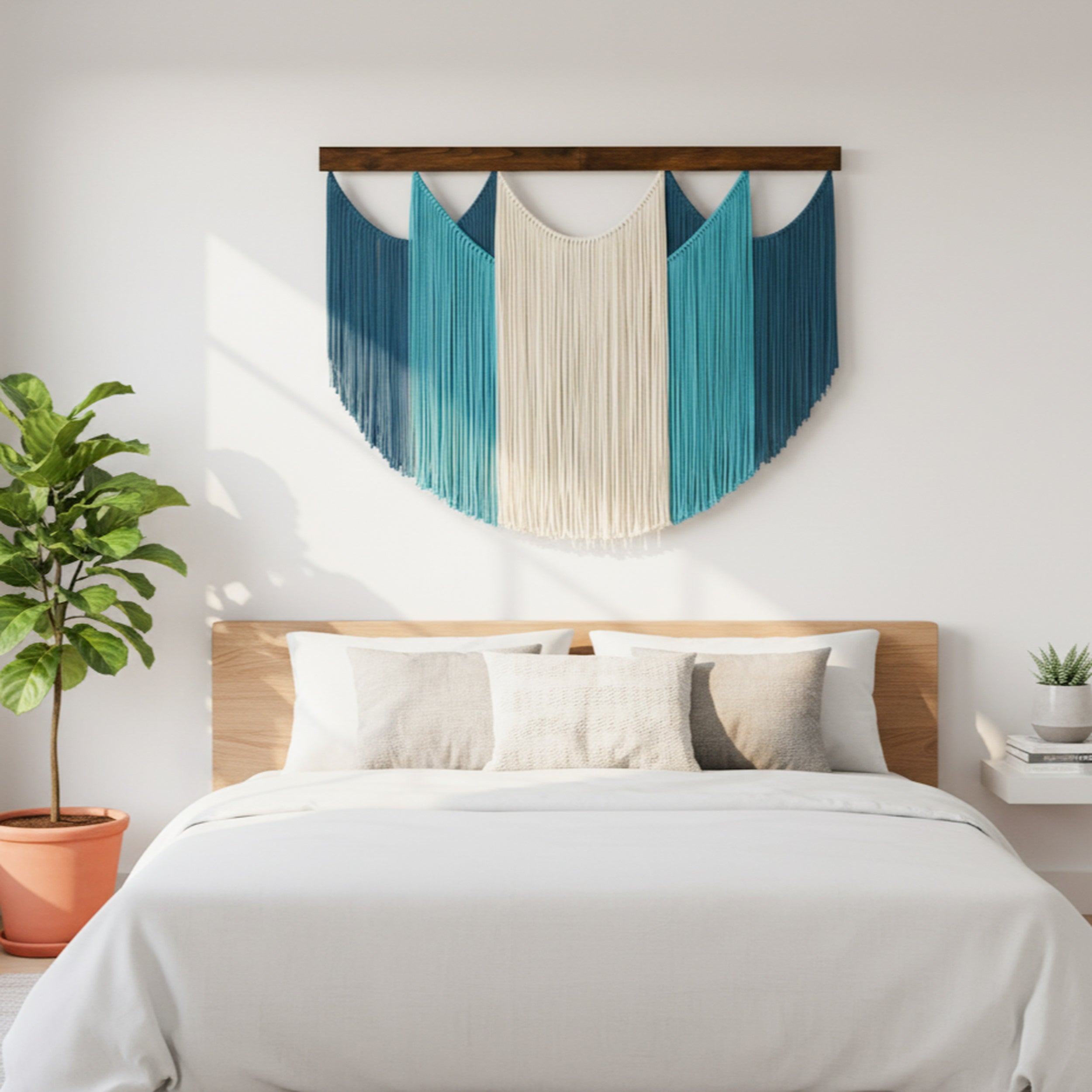 Soft Layers Wall Hanging – Large Macrame Fiber Art for Boho Home V29