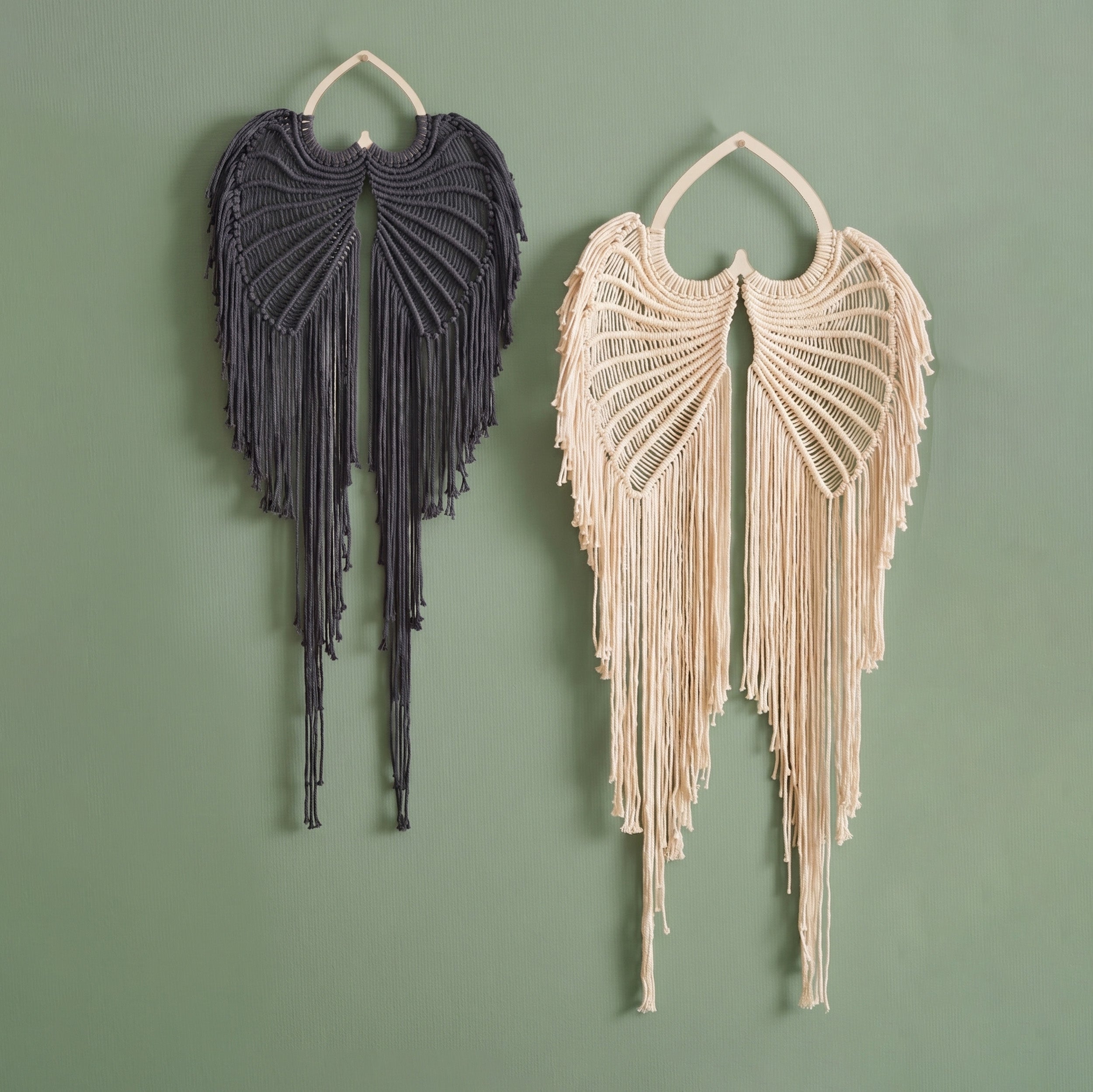 Macrame Angel Wings Halloween Decor for Halloween Wall Decor W53