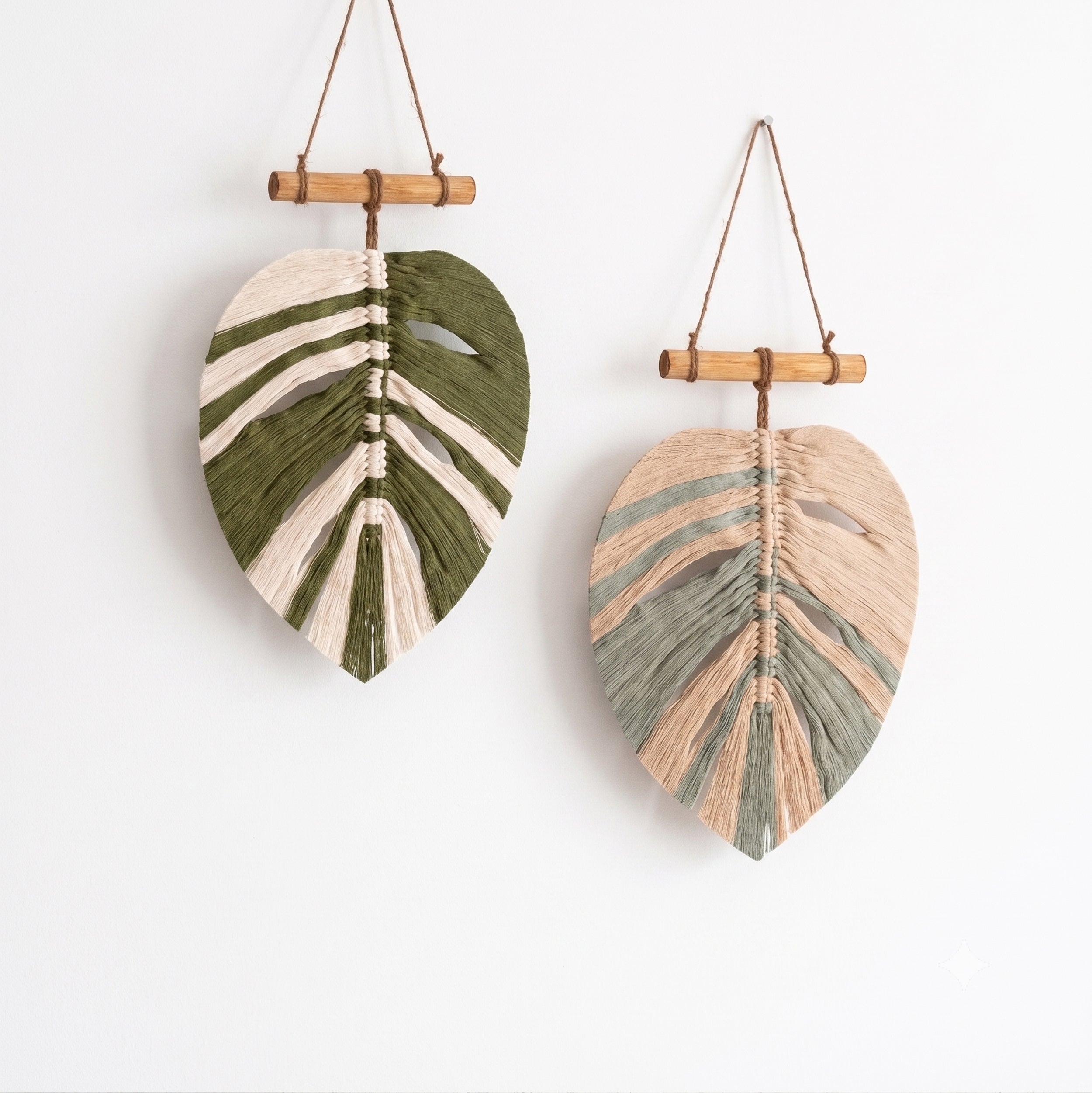 Macrame Leaves Wall Hanging Cotton for Modern Boho Homes L41
