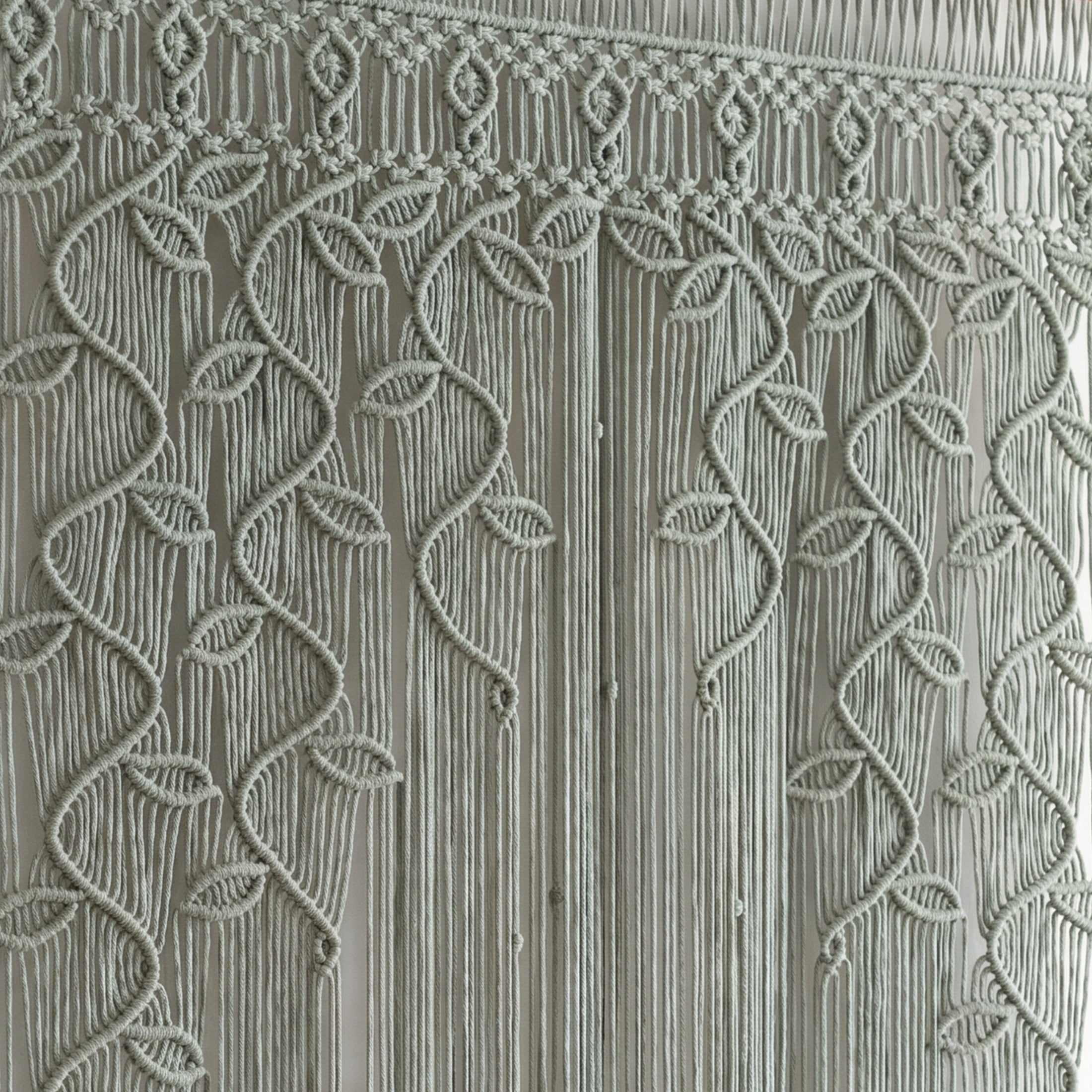 Macrame Curtain for Boho Curtain and Room Divider Decor C01