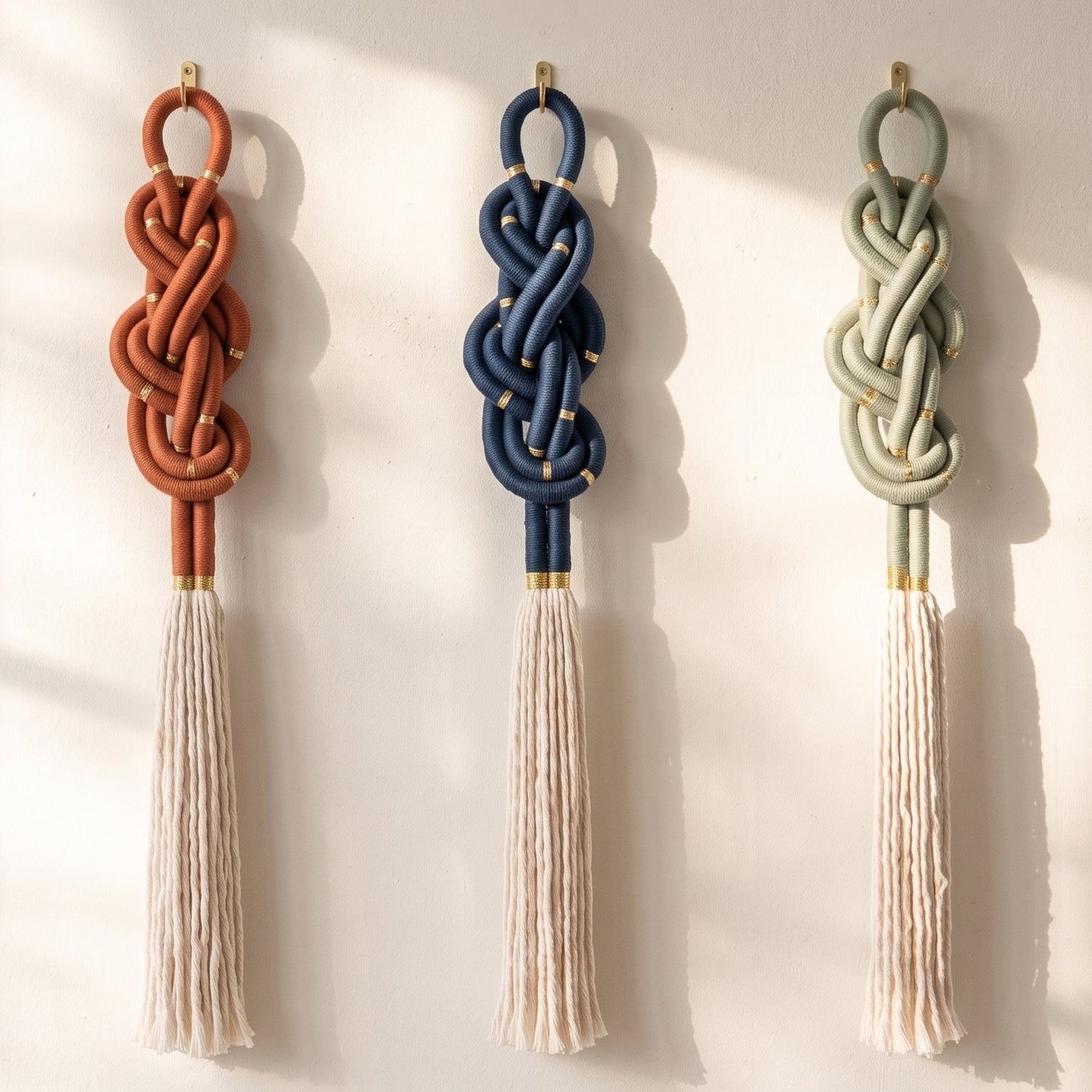 Macrame Entwine Wall Hanging Cotton for Boho Home Decor U52