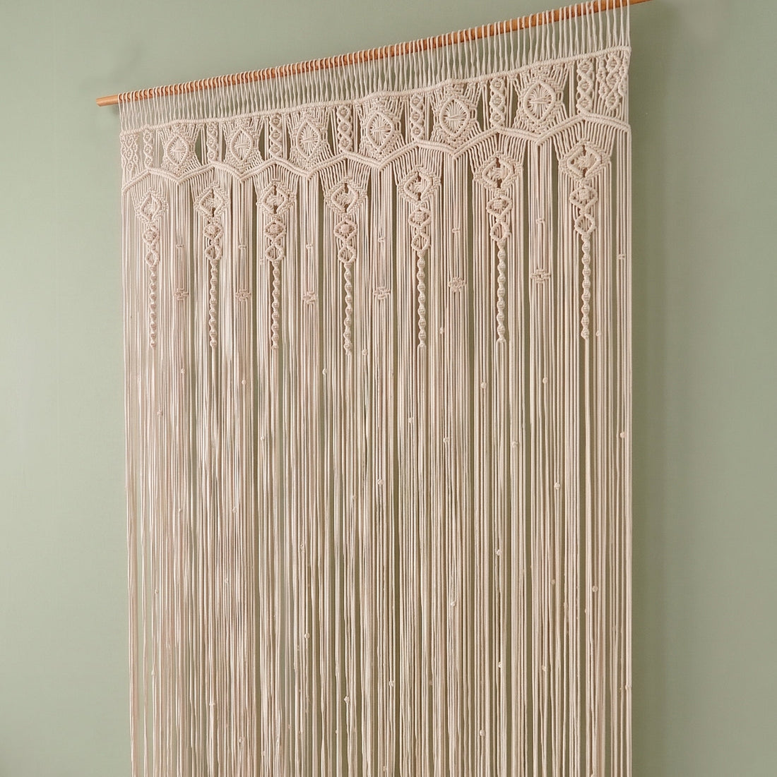 Macrame Curtain for Boho Doorway and Hanging Decor C26