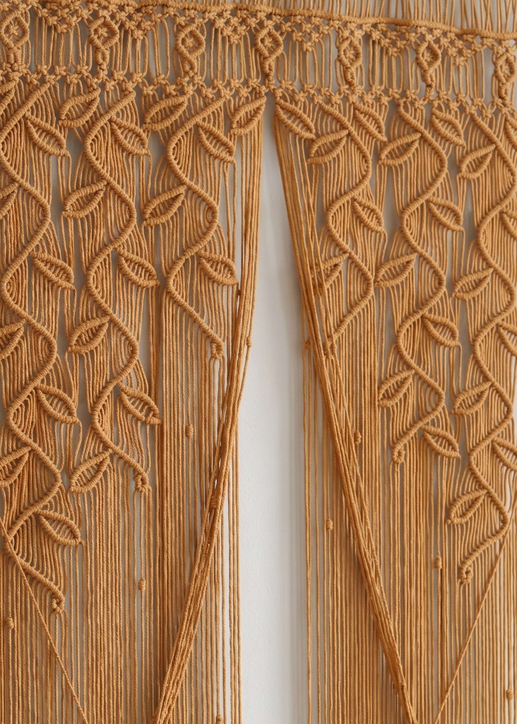 Macrame Curtain for Boho Curtain and Room Divider Decor C01