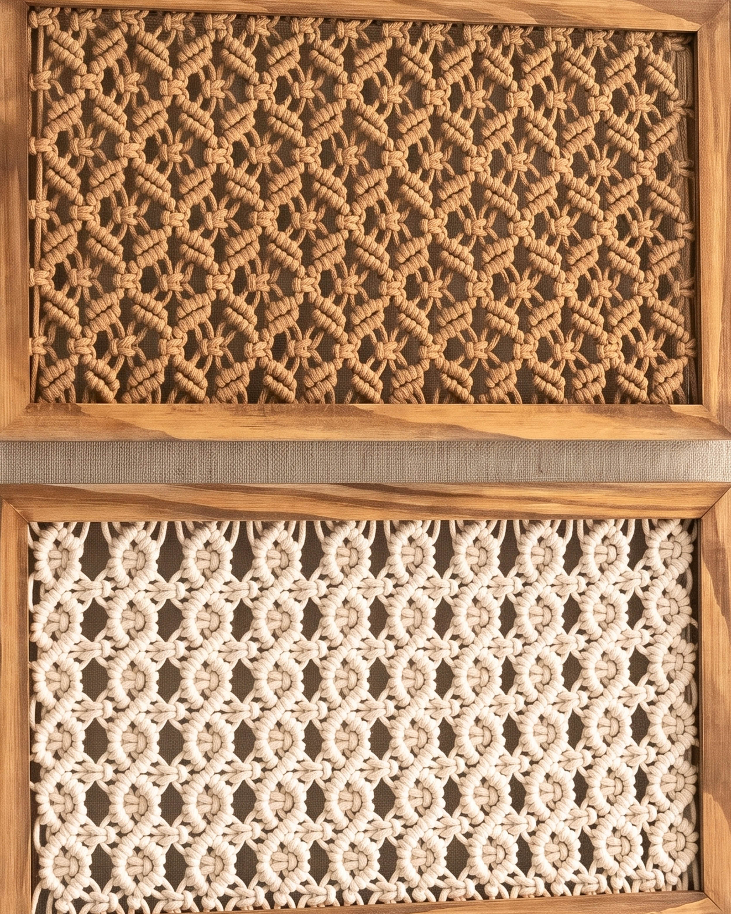 Framed Macrame Wall Hanging Decor Framed Wall Art U46