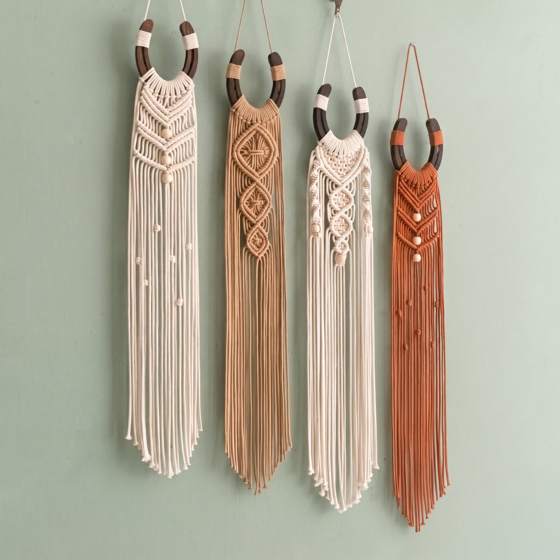 Macrame Horseshoe Wall Hanging Decor Wood Boho Wall Decor U39