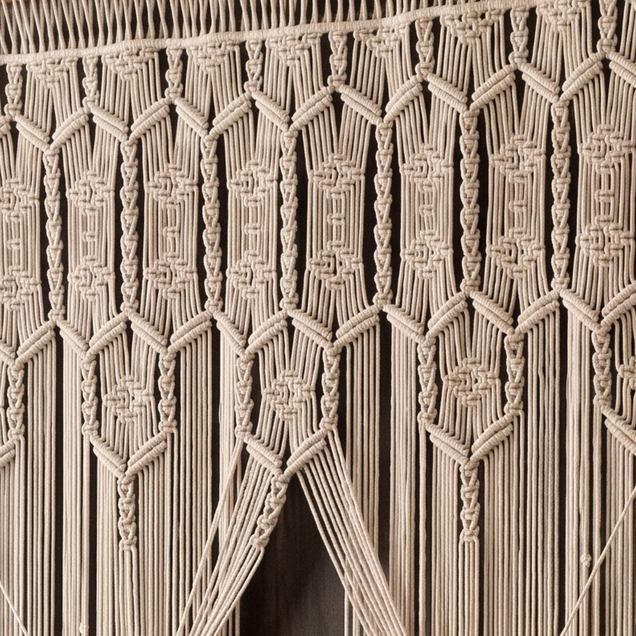 Macrame Curtain for Modern Boho Home and Woven Screen C29