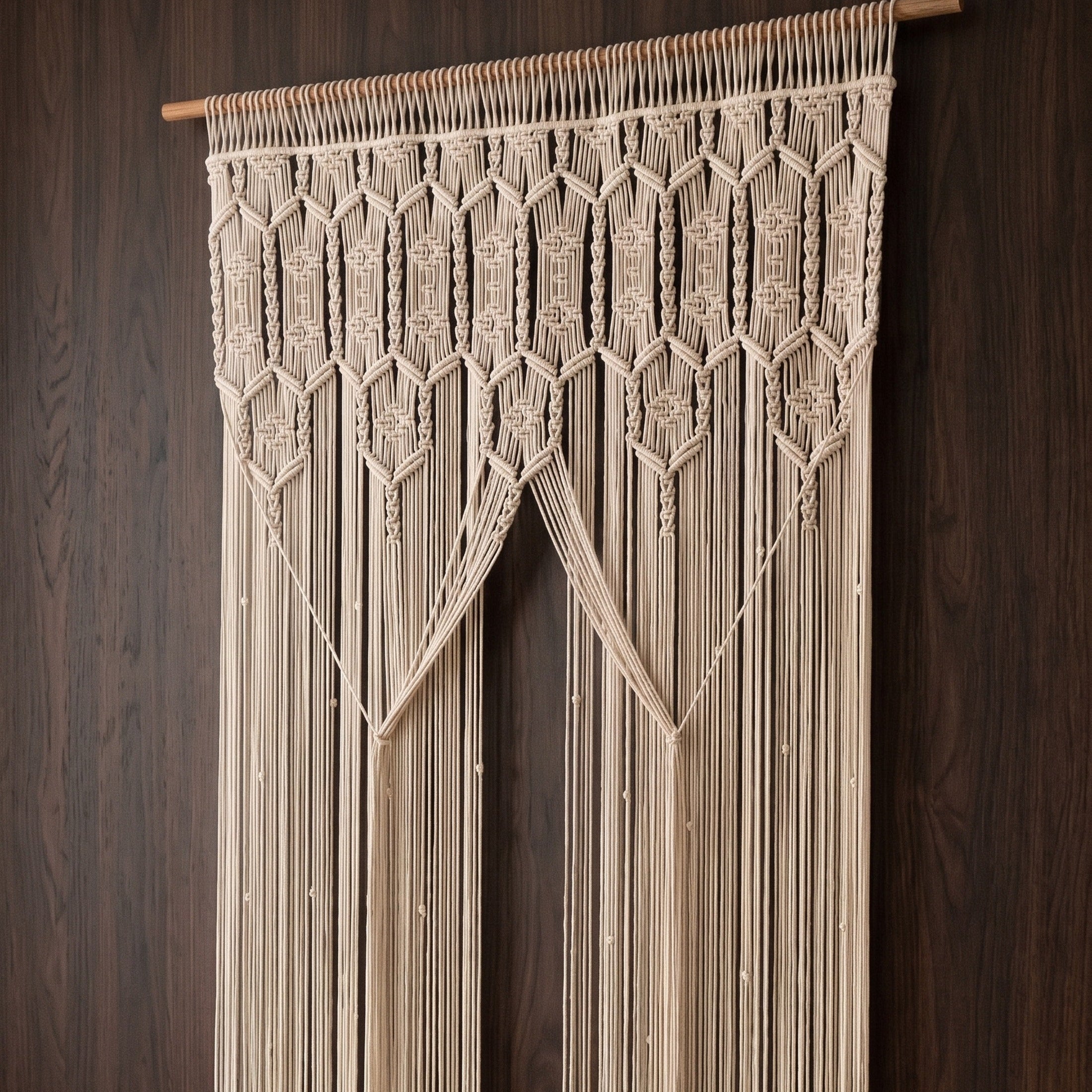 Macrame Curtain for Modern Boho Home and Woven Screen C29