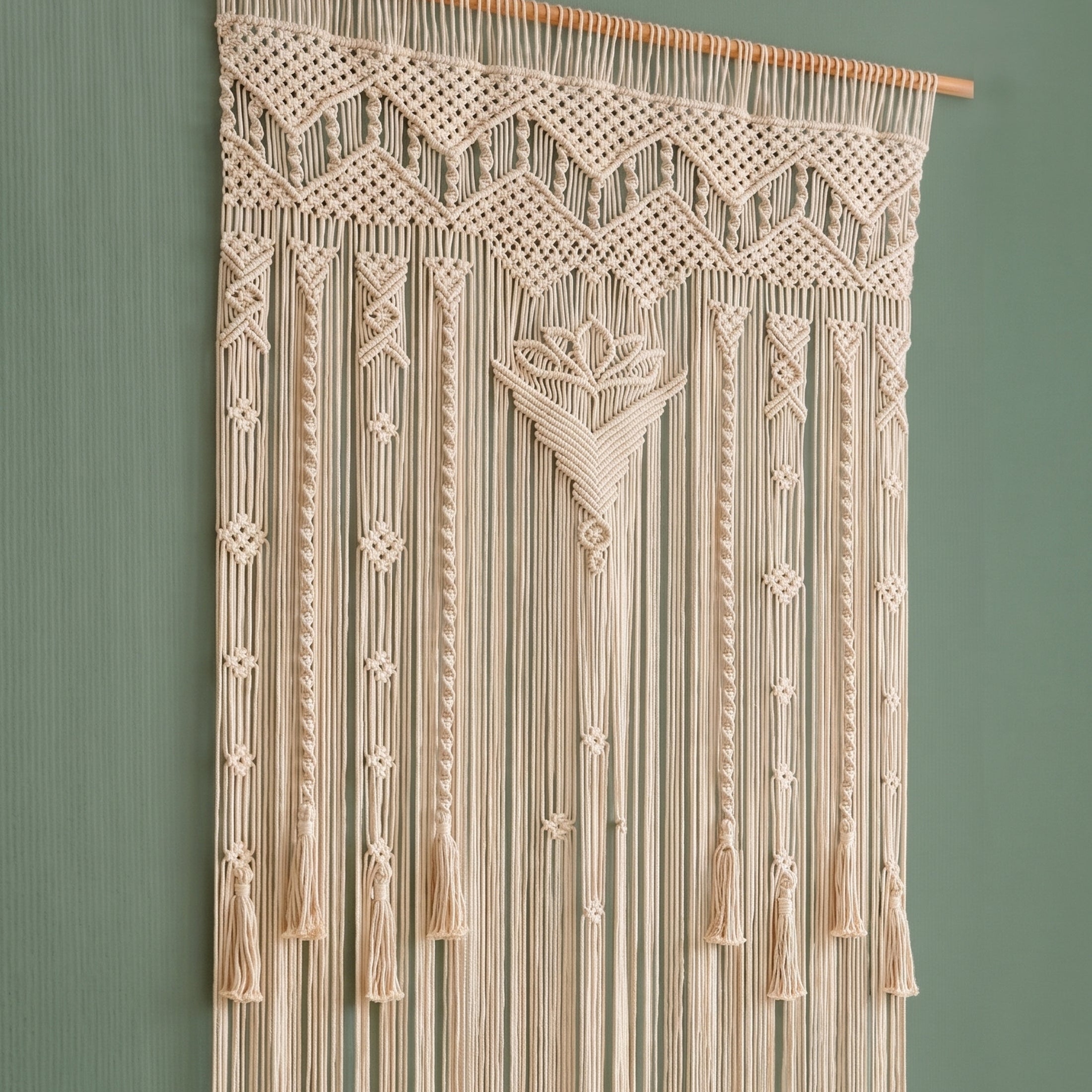 Macrame Curtain Boho Curtain for Handmade Room Divider C17