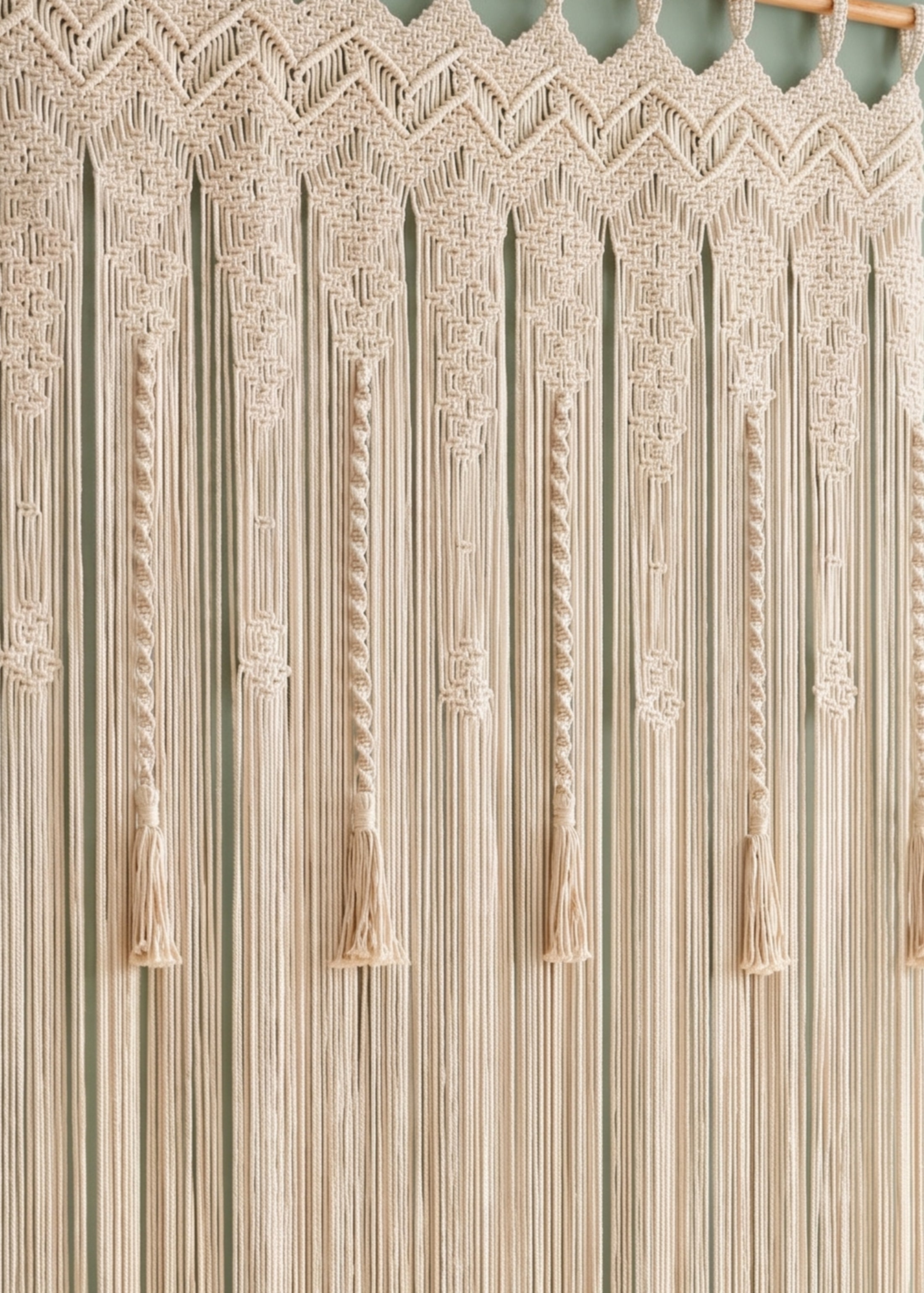 Macrame Curtain Decorative Wall Curtain for Rustic Decor C16