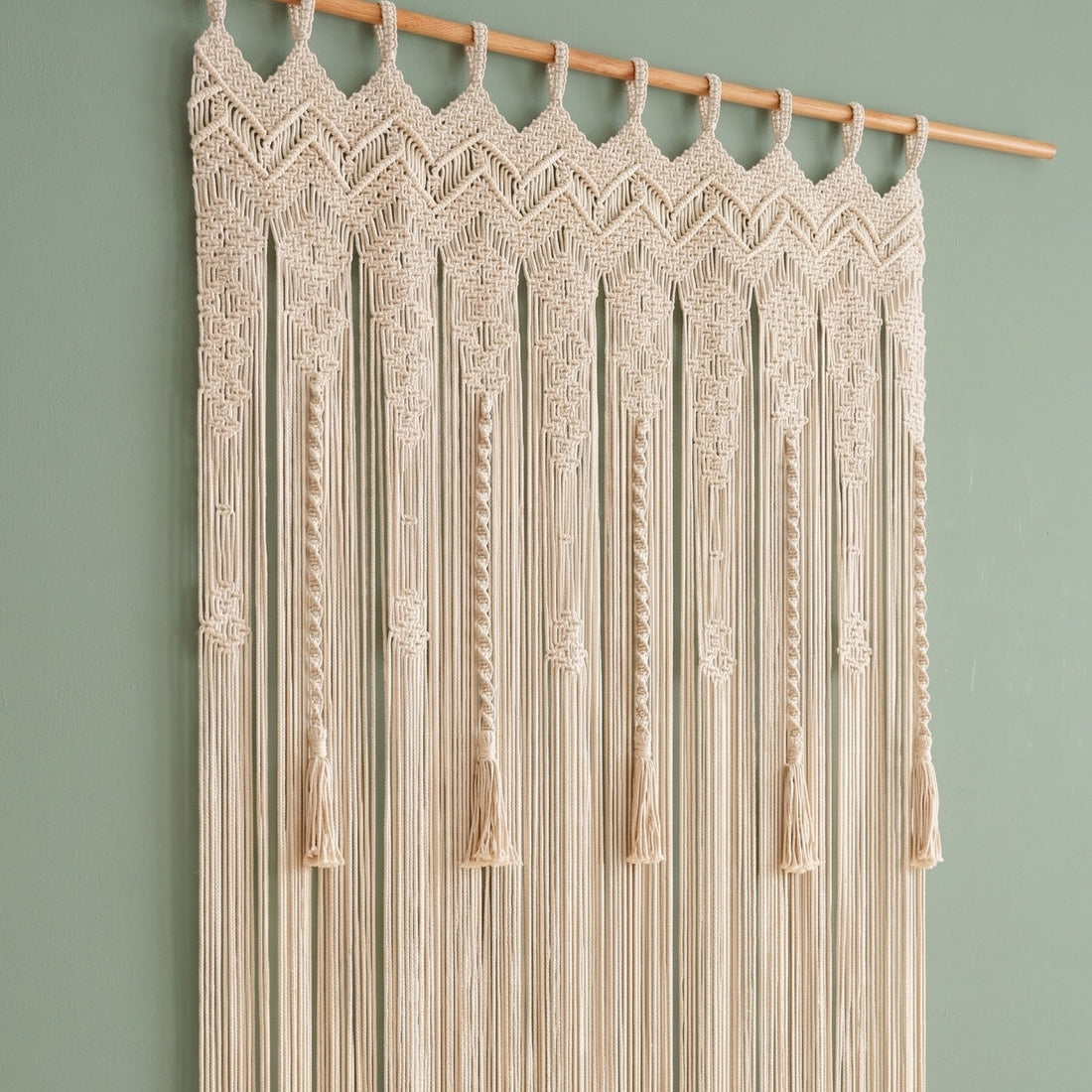 Macrame Curtain Decorative Wall Curtain for Rustic Decor C16