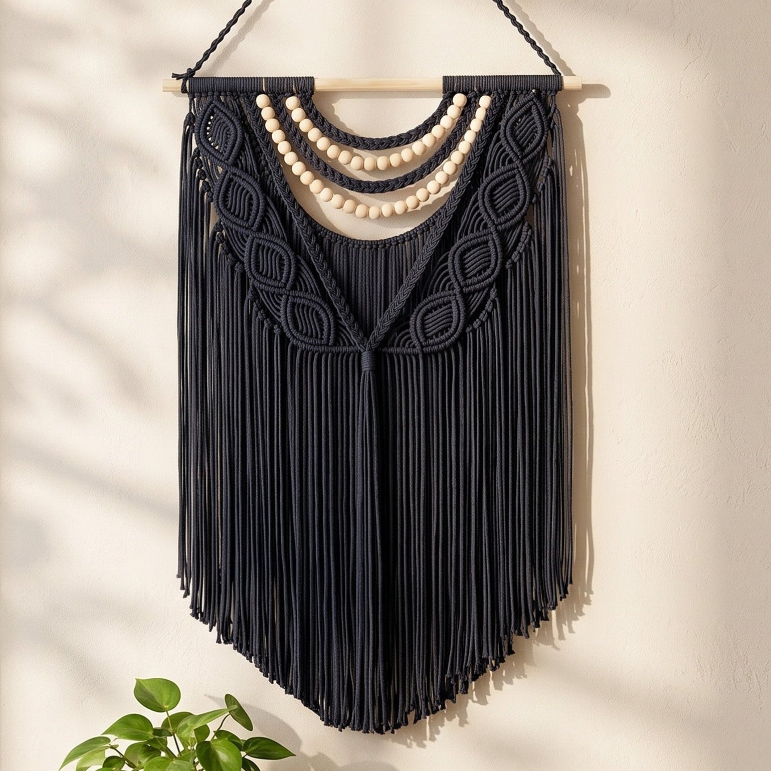 Macrame Wall Hanging Boho Wall Decor for Minimalist Wall Art W26