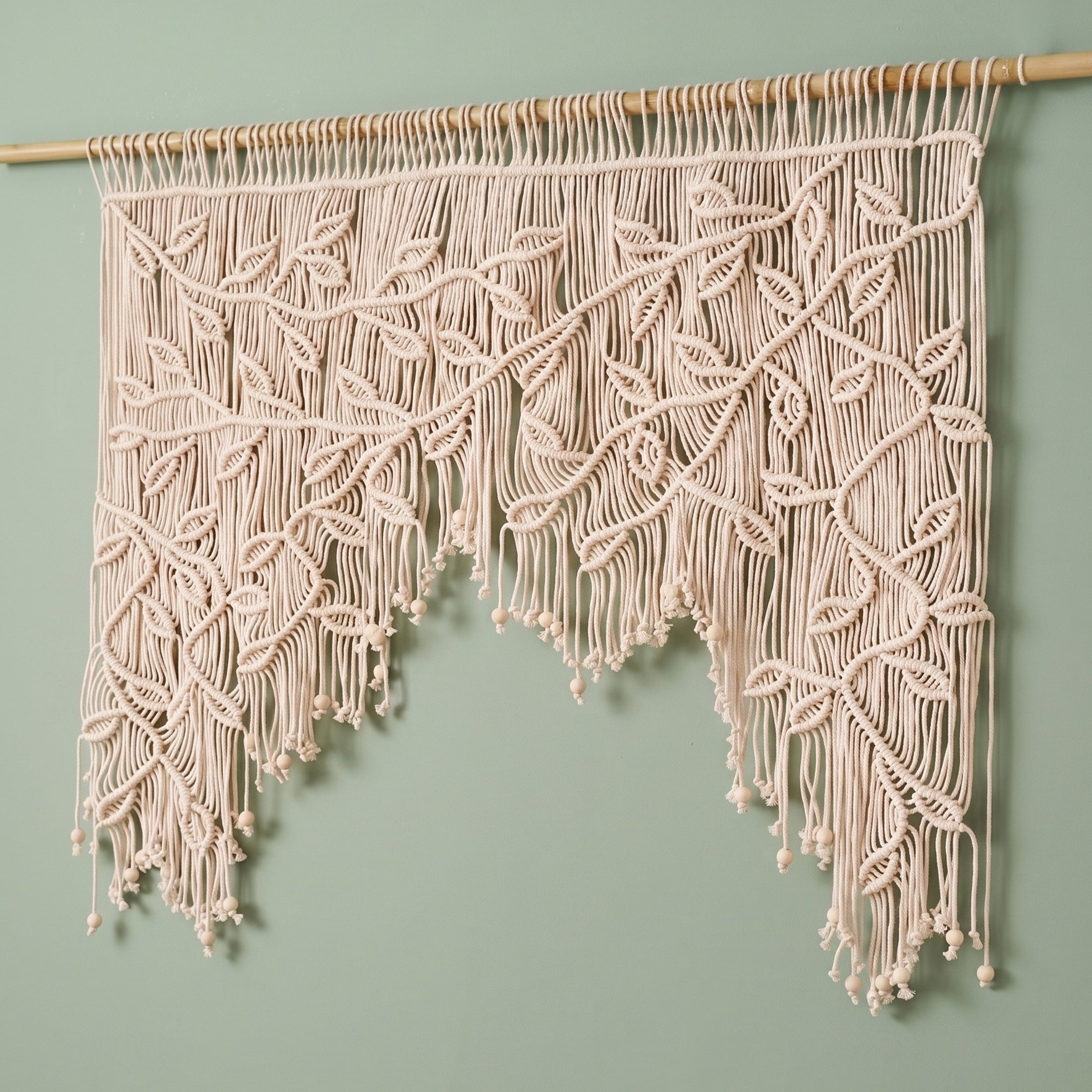 Macrame Curtain for Boho Room Divider and Privacy Screen C02