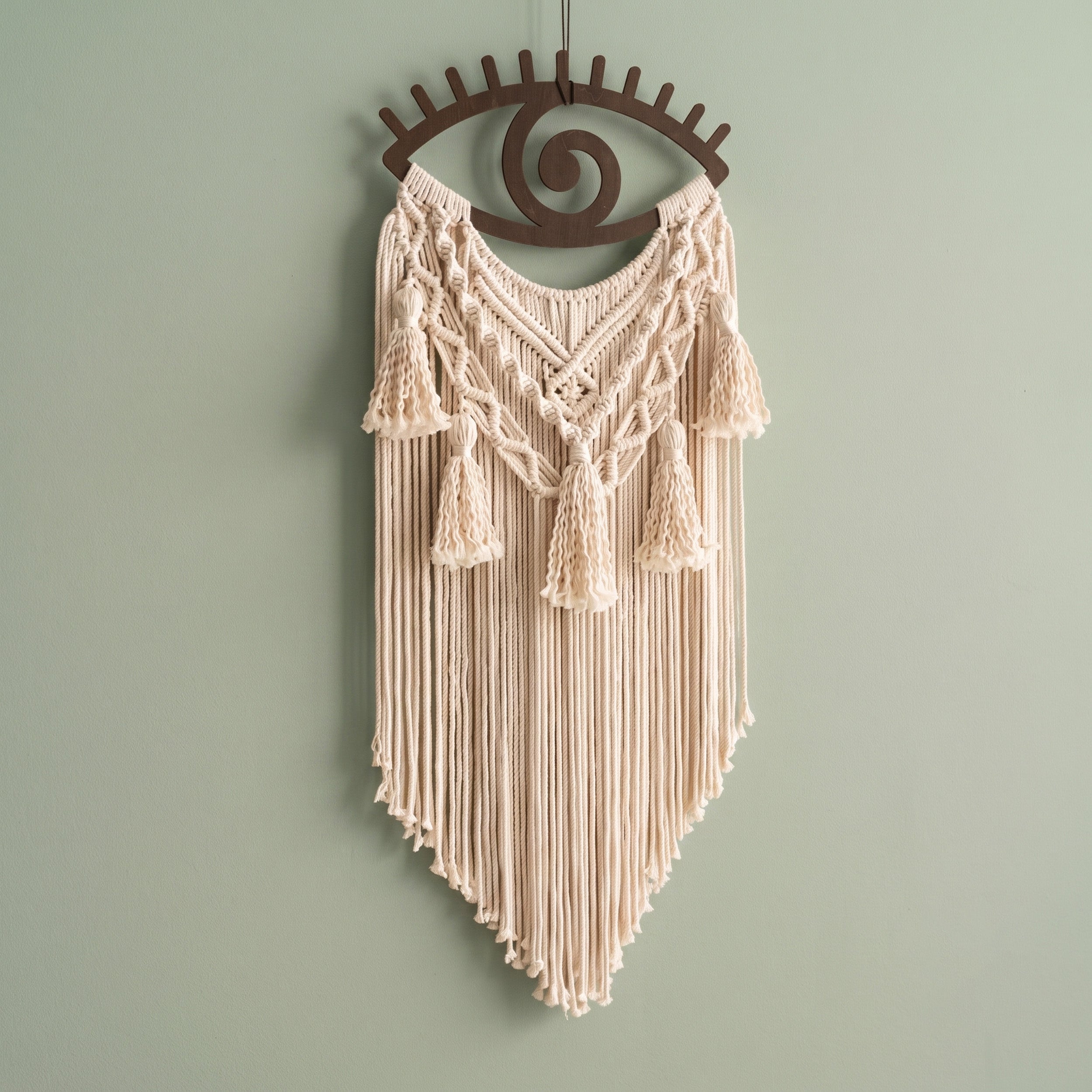 Macrame Evil Eye Wall Hanging for Boho Evil Eye Decor U19