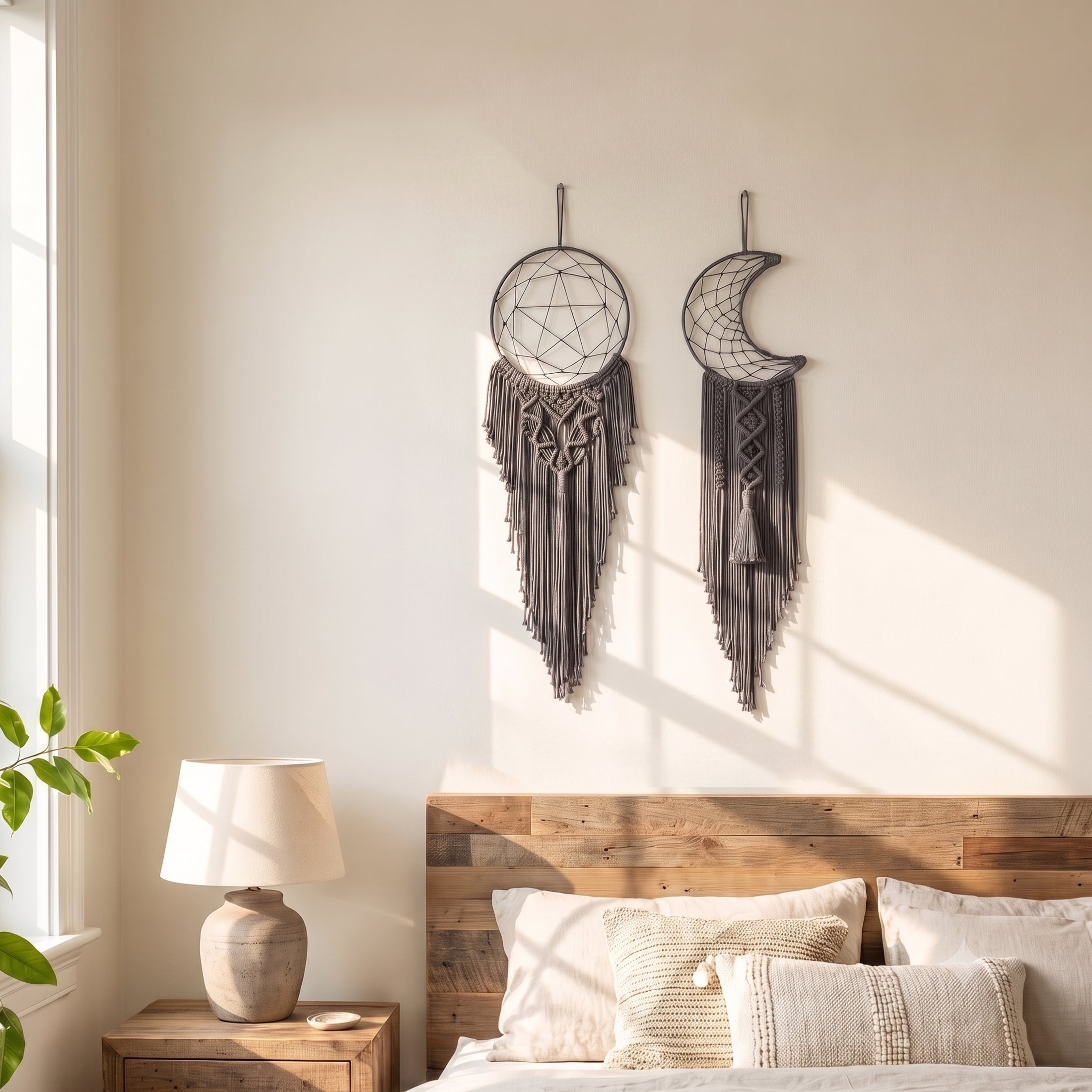 Macrame Dreamcatcher Wall Hanging Boho Wall Decor for Nursery W04