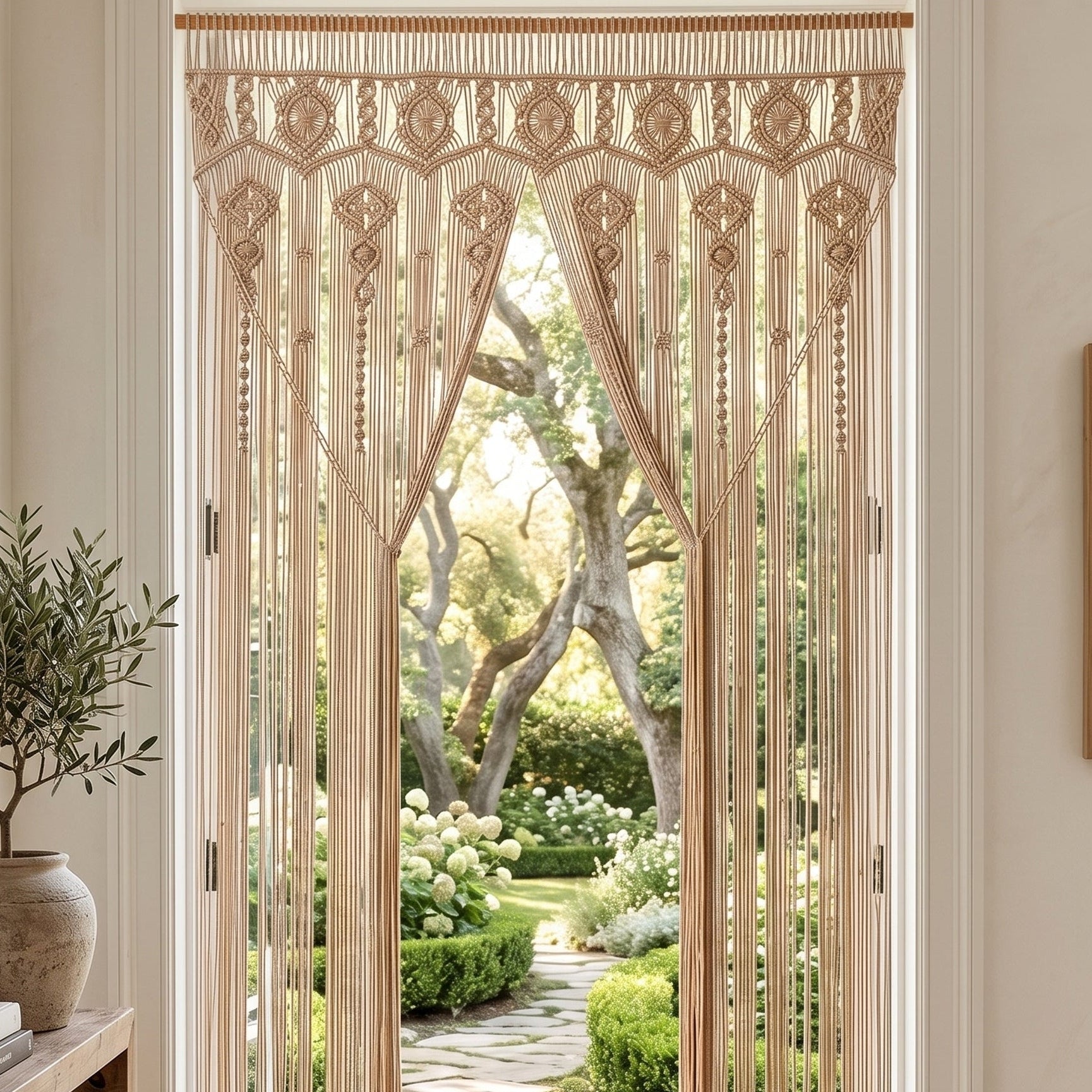 Macrame Curtain for Boho Partition and Home Styling C26