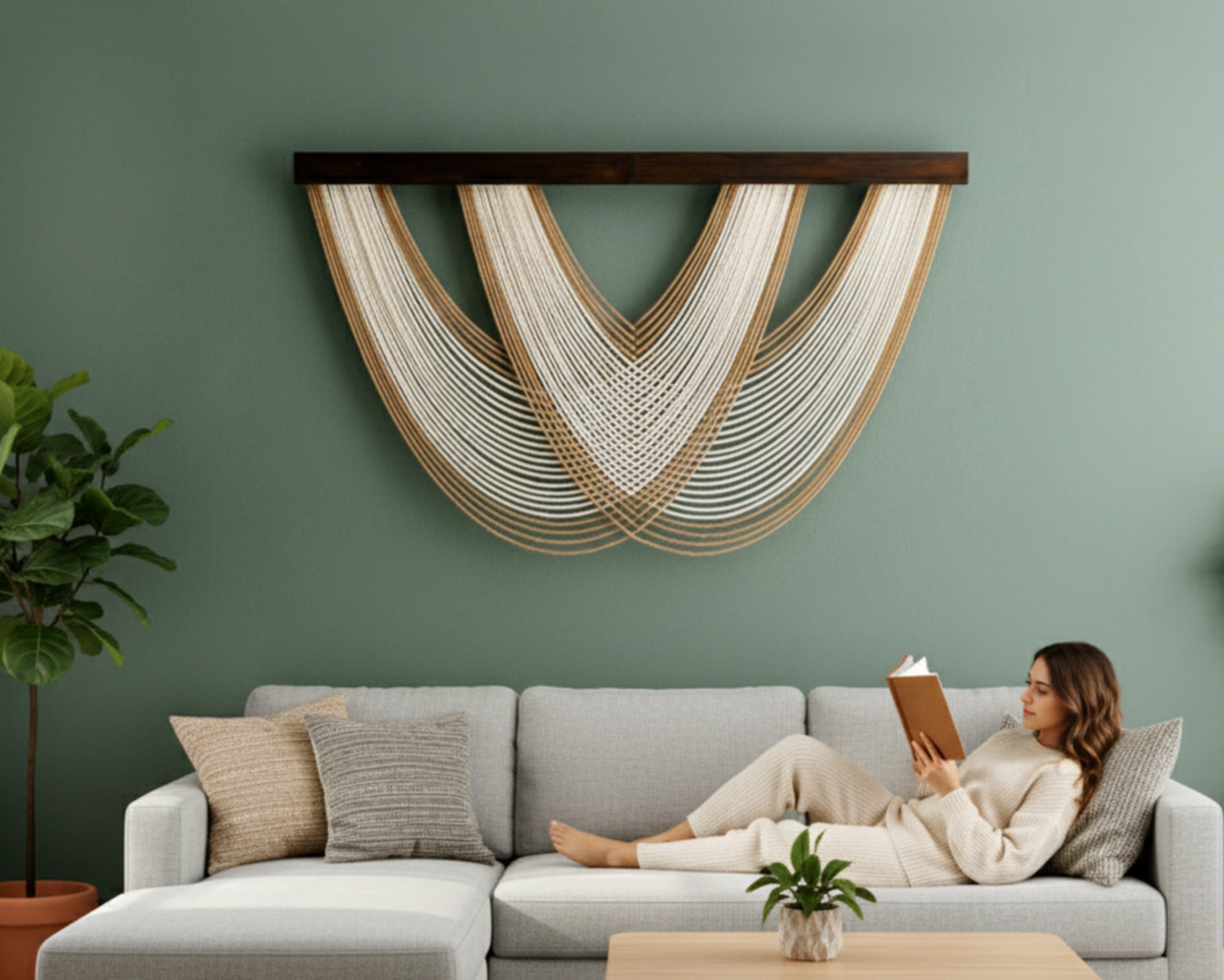 The Serenity Macrame Wall Hanging - Boho Cotton Art V56