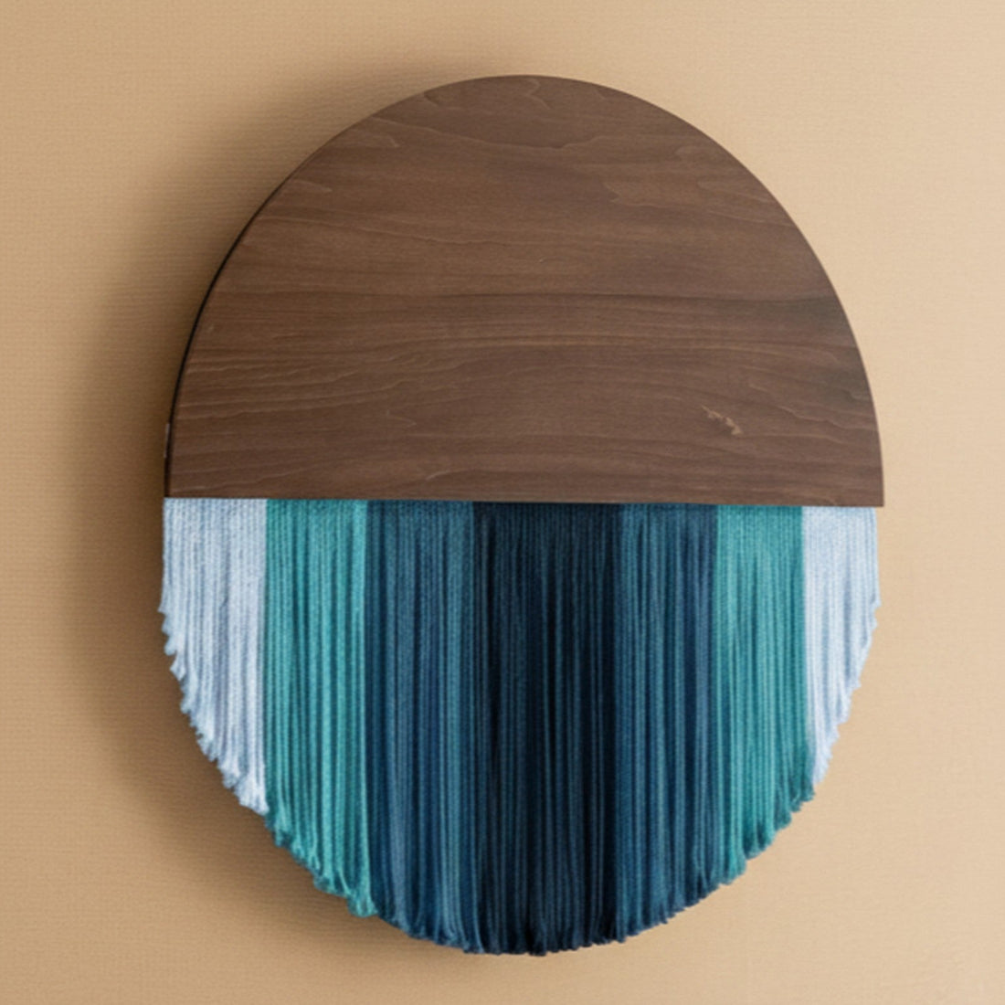 Lunar Memory Wall Hanging – Round Boho Macrame Art for Home V07